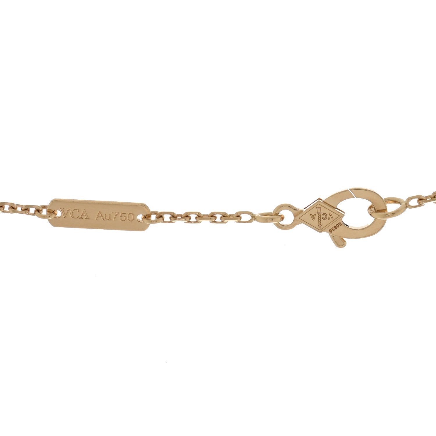 Van Cleef & Arpels 18K Yellow Gold Diamond Celestial Blue Sèvres Porcelain Vintage Alhambra Pendant Necklace