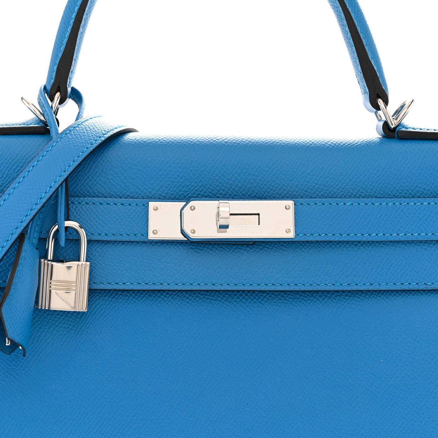 エルメス ケリー 28 外縫い Bleu Zanzibar エプソン シルバー金具 HERMES KELLY 28 SELLIER BLEU ZANZIBAR EPSOM SILVER HARDWARE