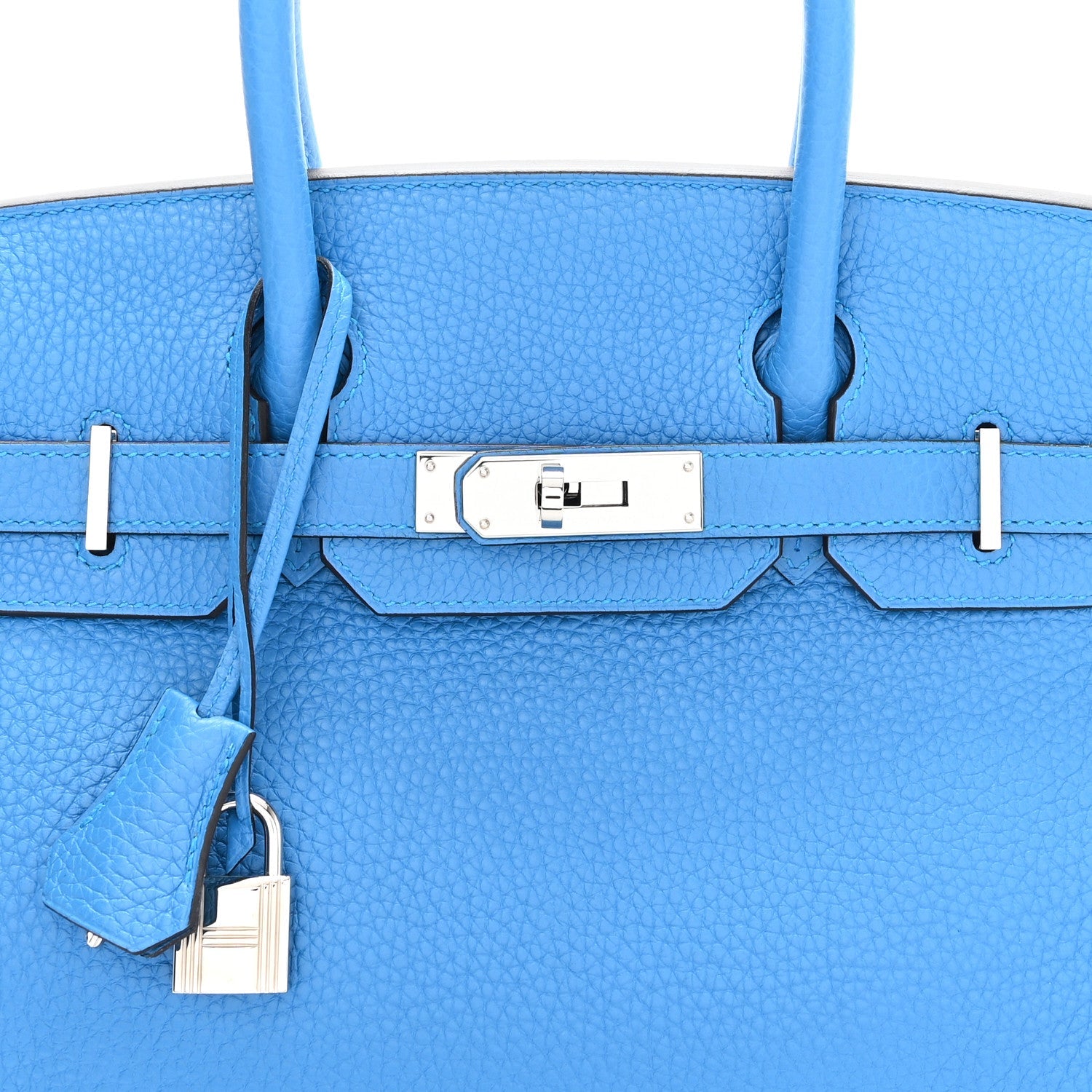 HERMES BIRKIN 30 BLEU ZANZIBAR TOGO SILVER HARDWARE