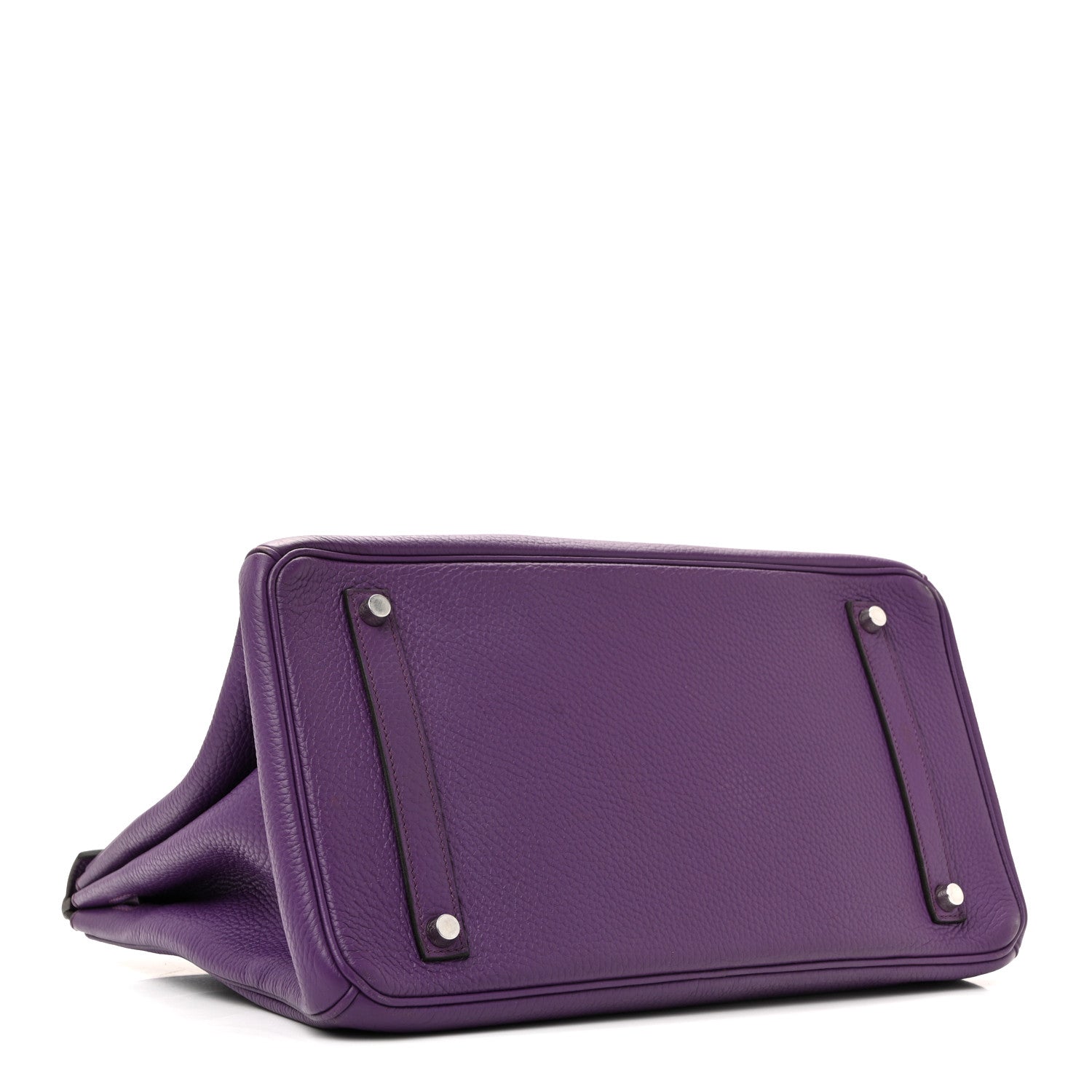 HERMES BIRKIN 35 ULTRAVIOLET TAURILLON CLEMENCE SILVER HARDWARE