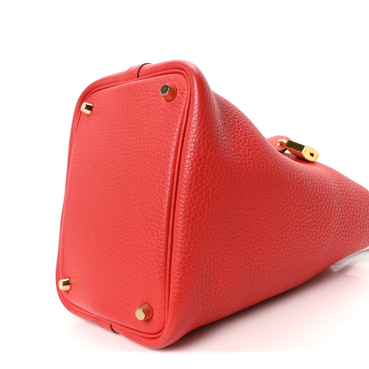 HERMES PICOTIN LOCK PM 18 ROUGE TOMATE TAURILLON CLEMENCE GOLD HARDWARE
