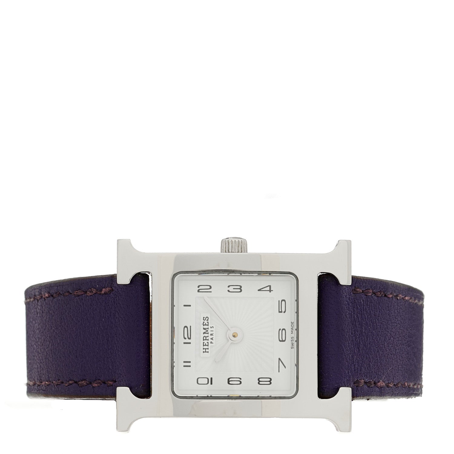 Hermès Swift 21mm H-Watch Hour Quartz Watch Iris