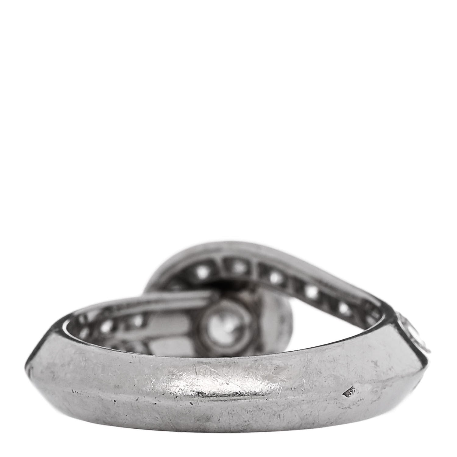 Van Cleef & Arpels Platinum Diamond 0.70 Carat Couture Solitaire Ring 48 4.5