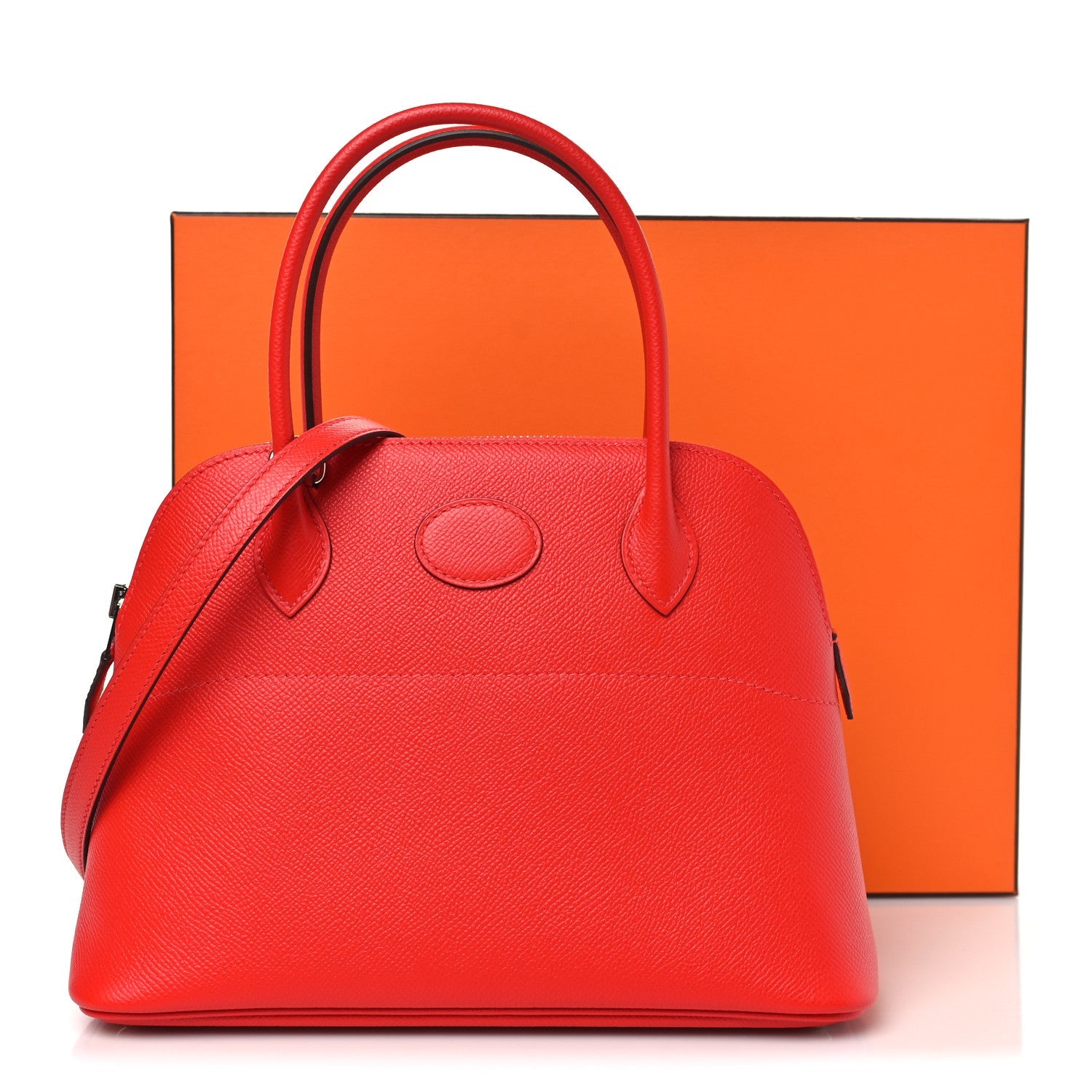 エルメス ボリード 27 Rouge De Coeur エプソン シルバー金具 HERMES BOLIDE 27 ROUGE DE COEUR EPSOM SILVER HARDWARE