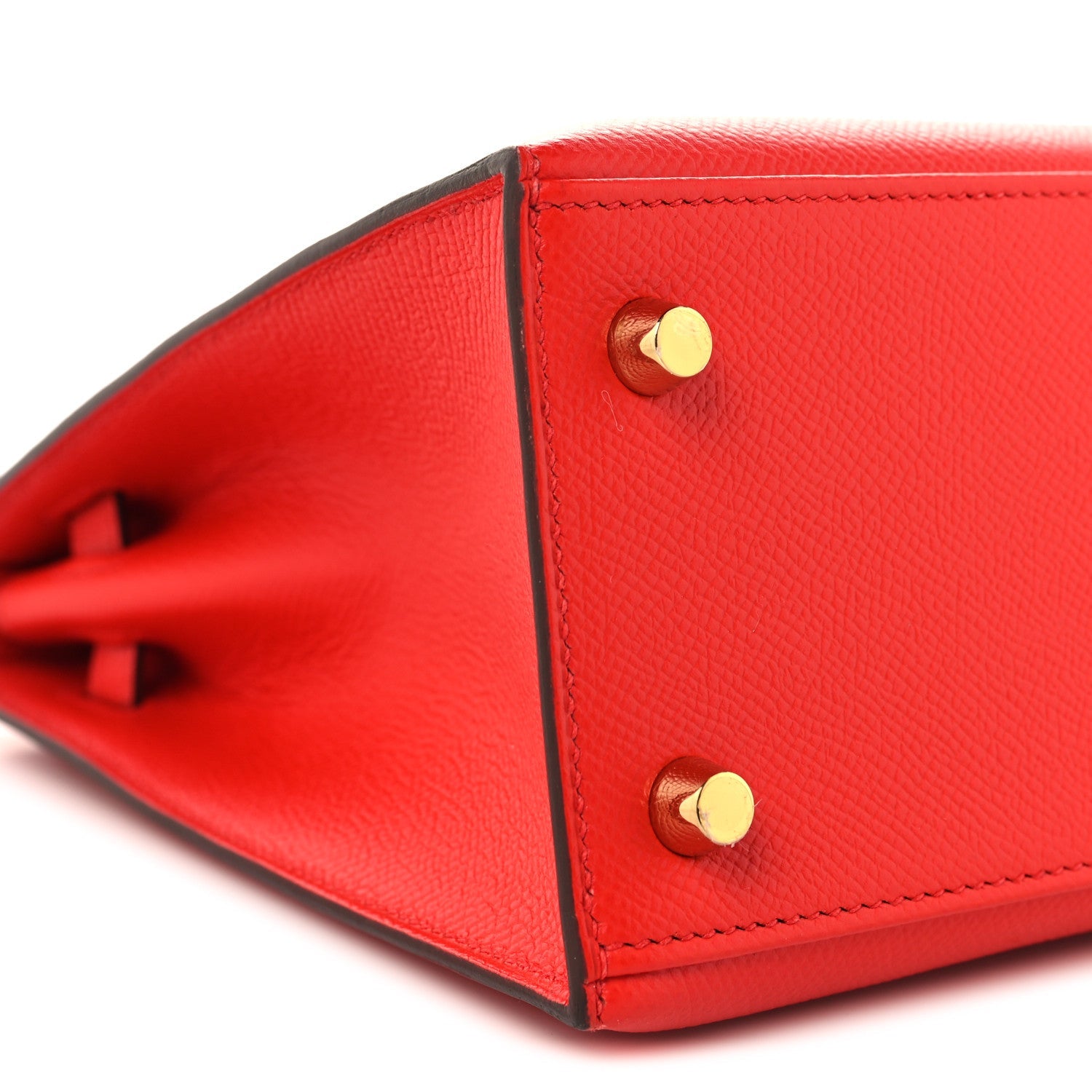 HERMES KELLY 25 SELLIER ROUGE DE COEUR EPSOM GOLD HARDWARE
