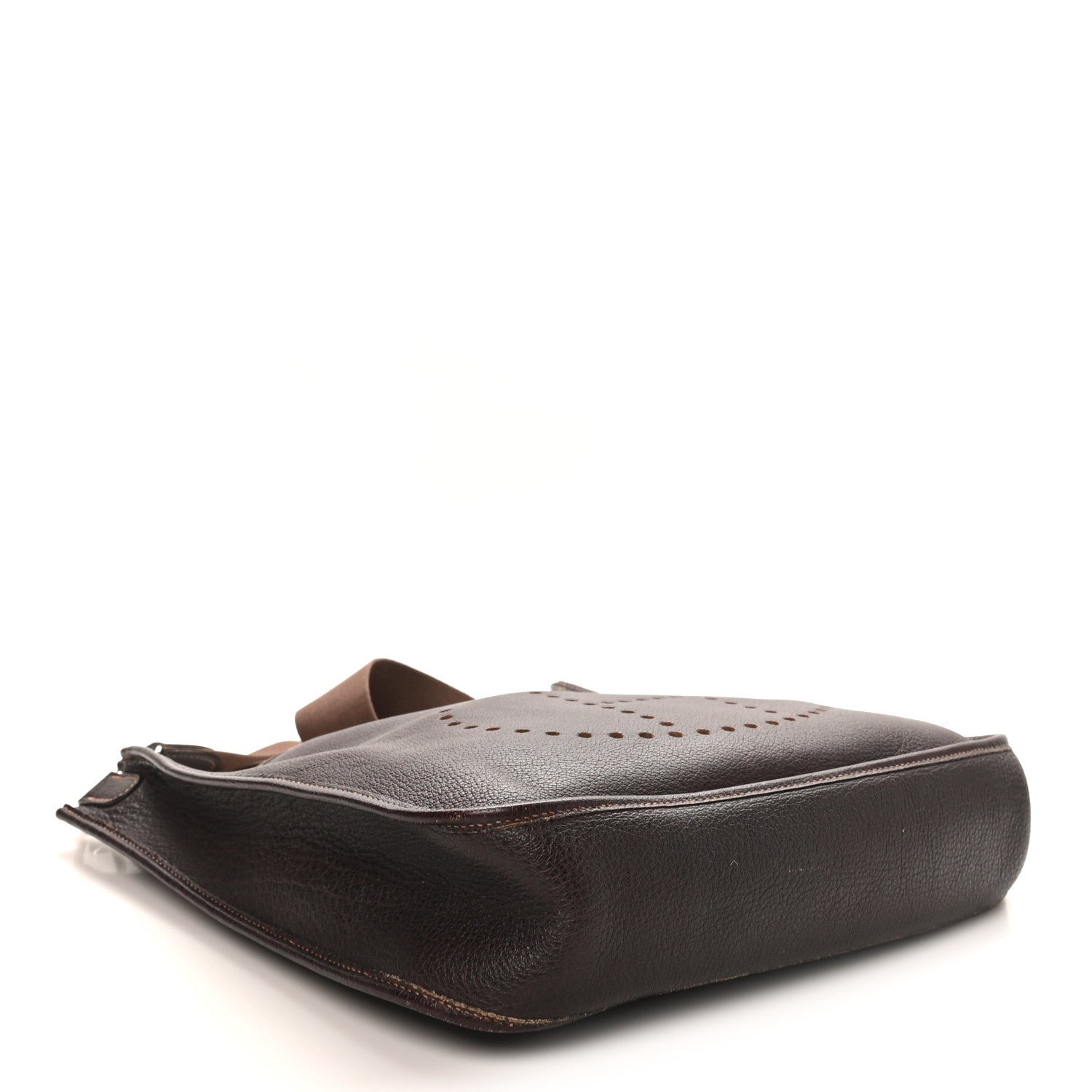 HERMES EVELYNE GM CHOCOLATE FJORD SILVER HARDWARE