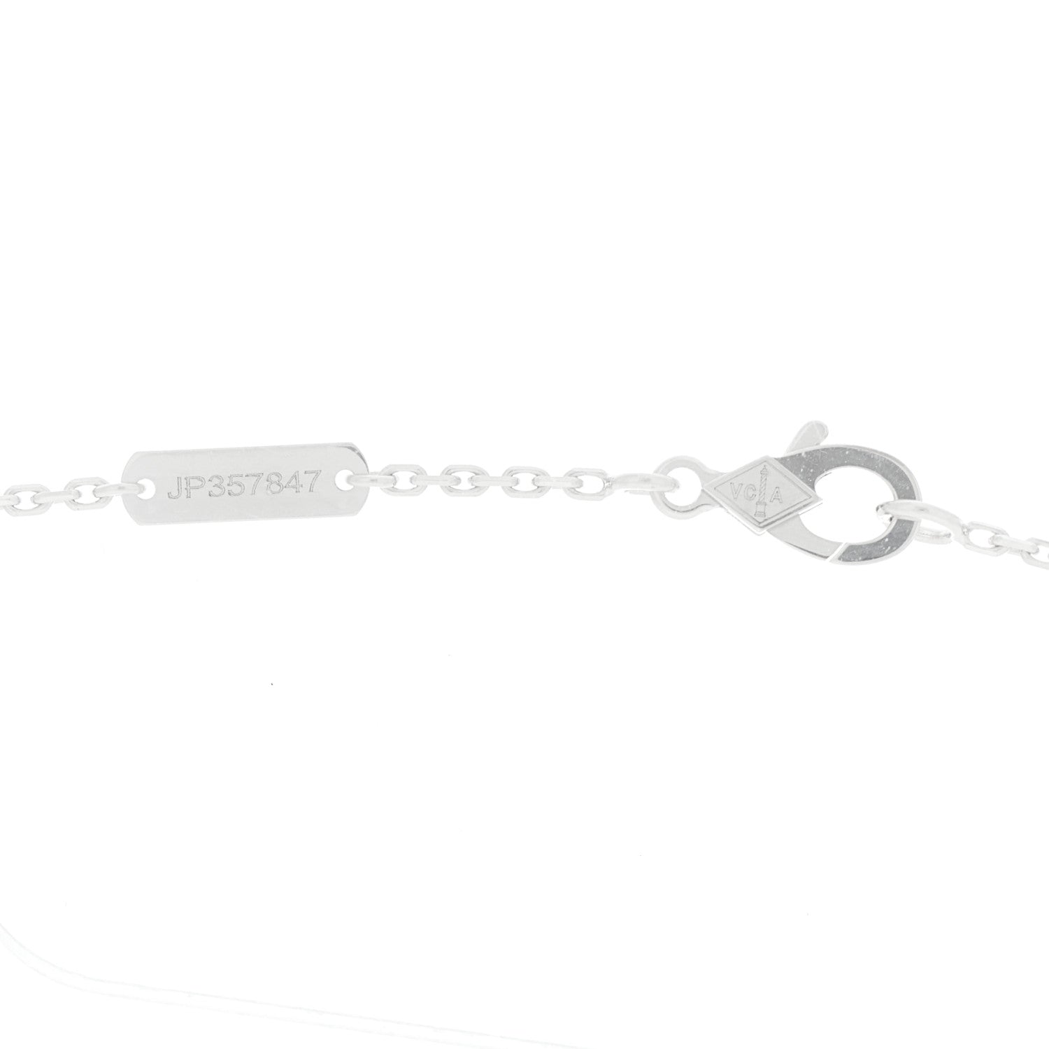 ヴァンクリーフ&アーペル ヴィンテージアルハンブラ ペンダントネックレス カルセドニー 18K ホワイトゴールド VAN CLEEF & ARPELS VINTAGE ALHAMBRA PENDANT NECKLACE CHALCEDONY 18K WHITE GOLD