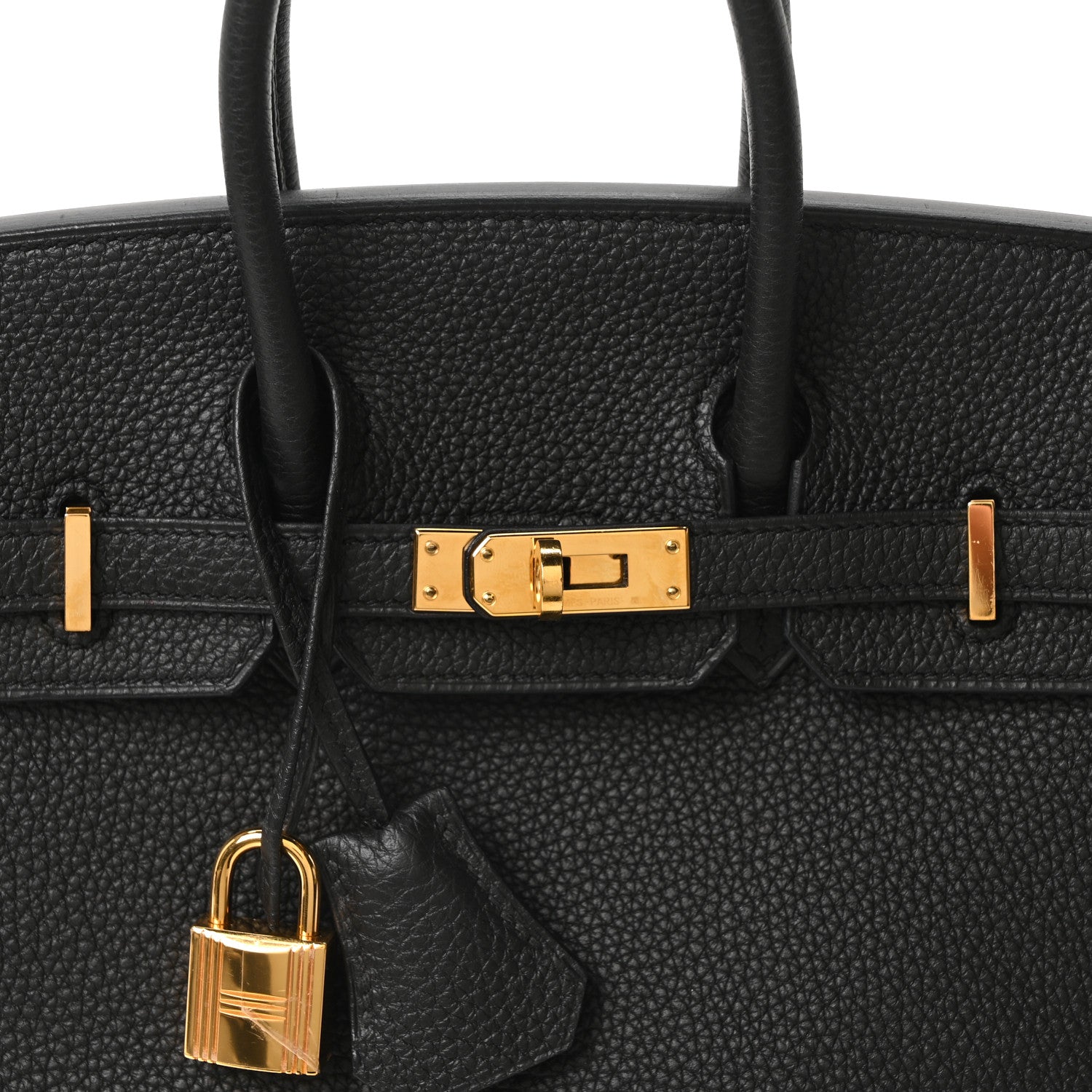 HERMES BIRKIN 25 BLACK TOGO GOLD HARDWARE