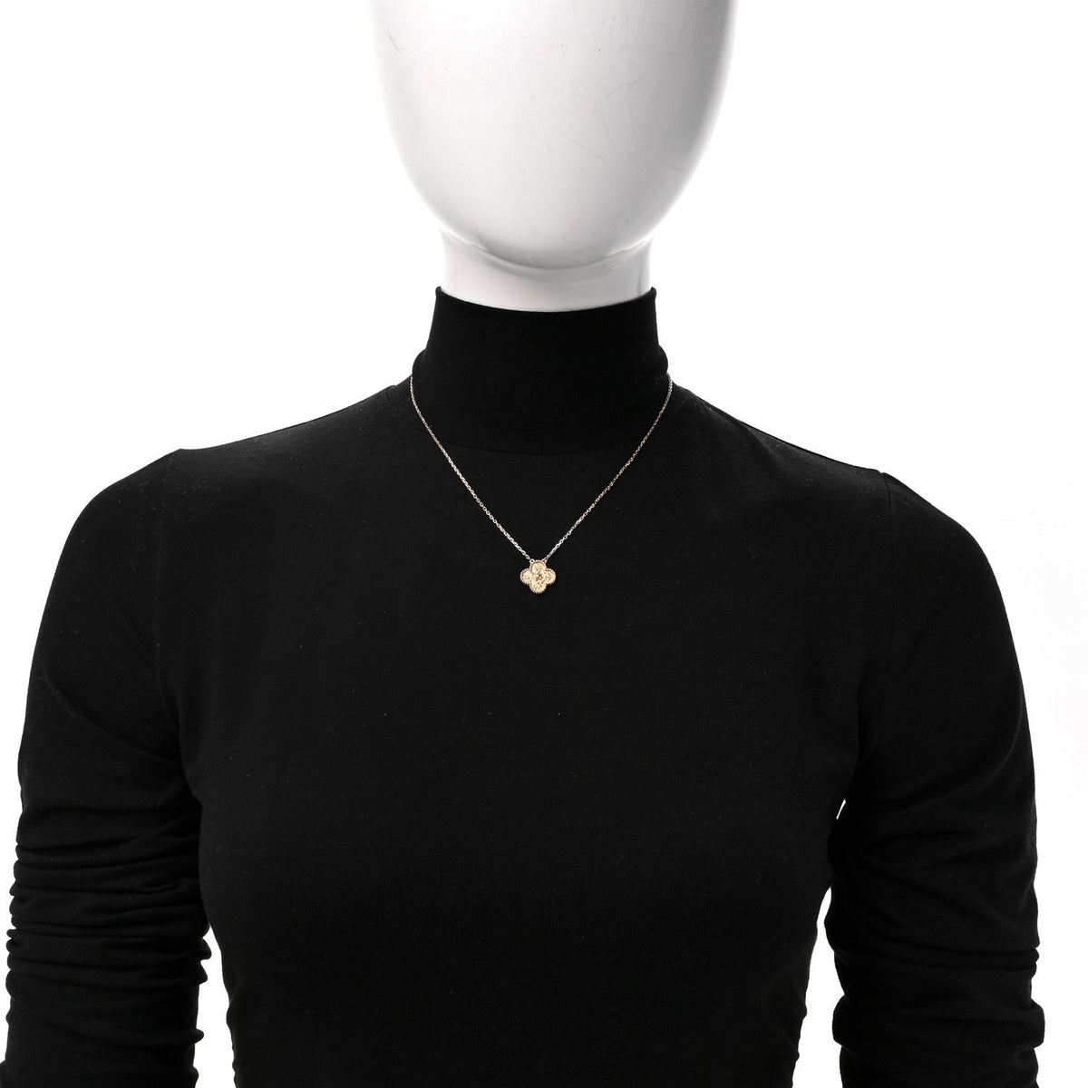 Van Cleef & Arpels Vintage Alhambra Pendant Necklace 18K Yellow Gold
