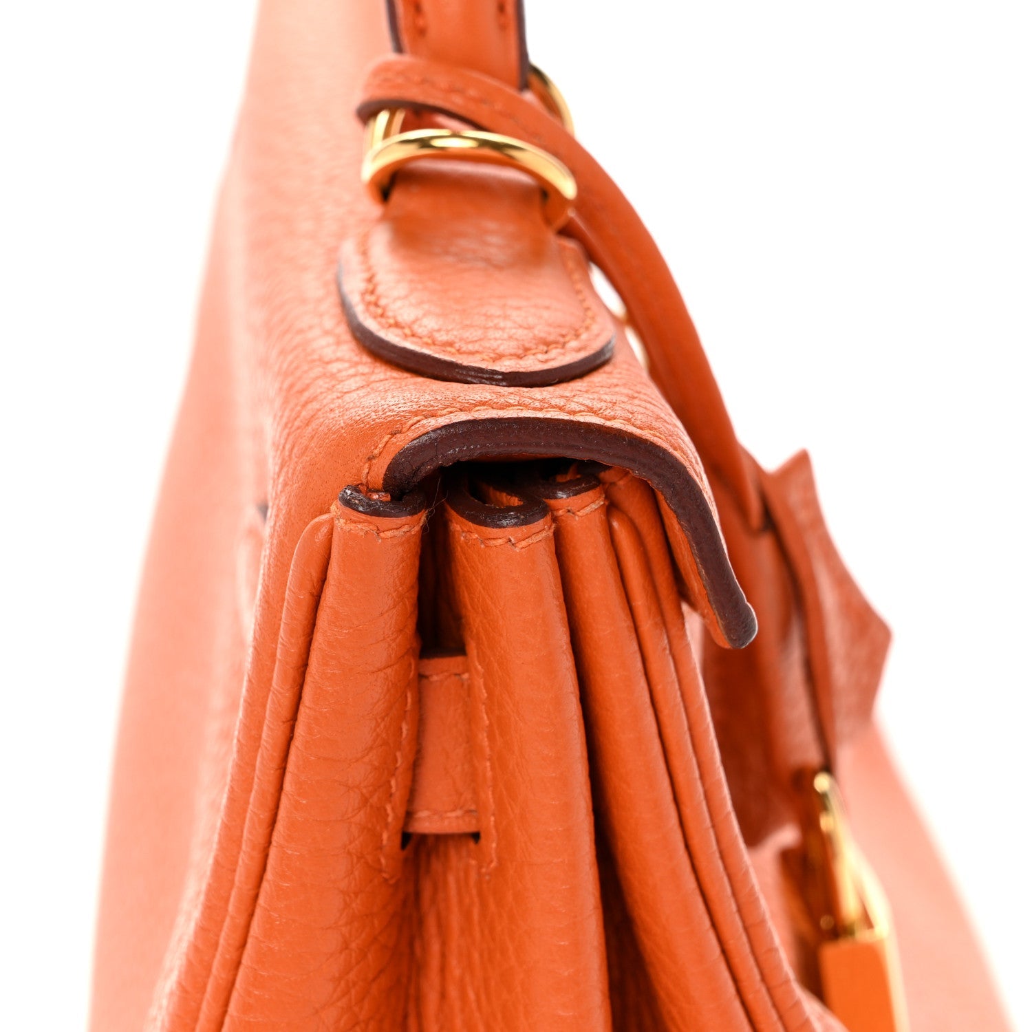 エルメス ケリー 28 内縫い Orange トリヨンクレマンス ゴールド金具 HERMES KELLY 28 RETOURNE ORANGE TAURILLON CLEMENCE GOLD HARDWARE