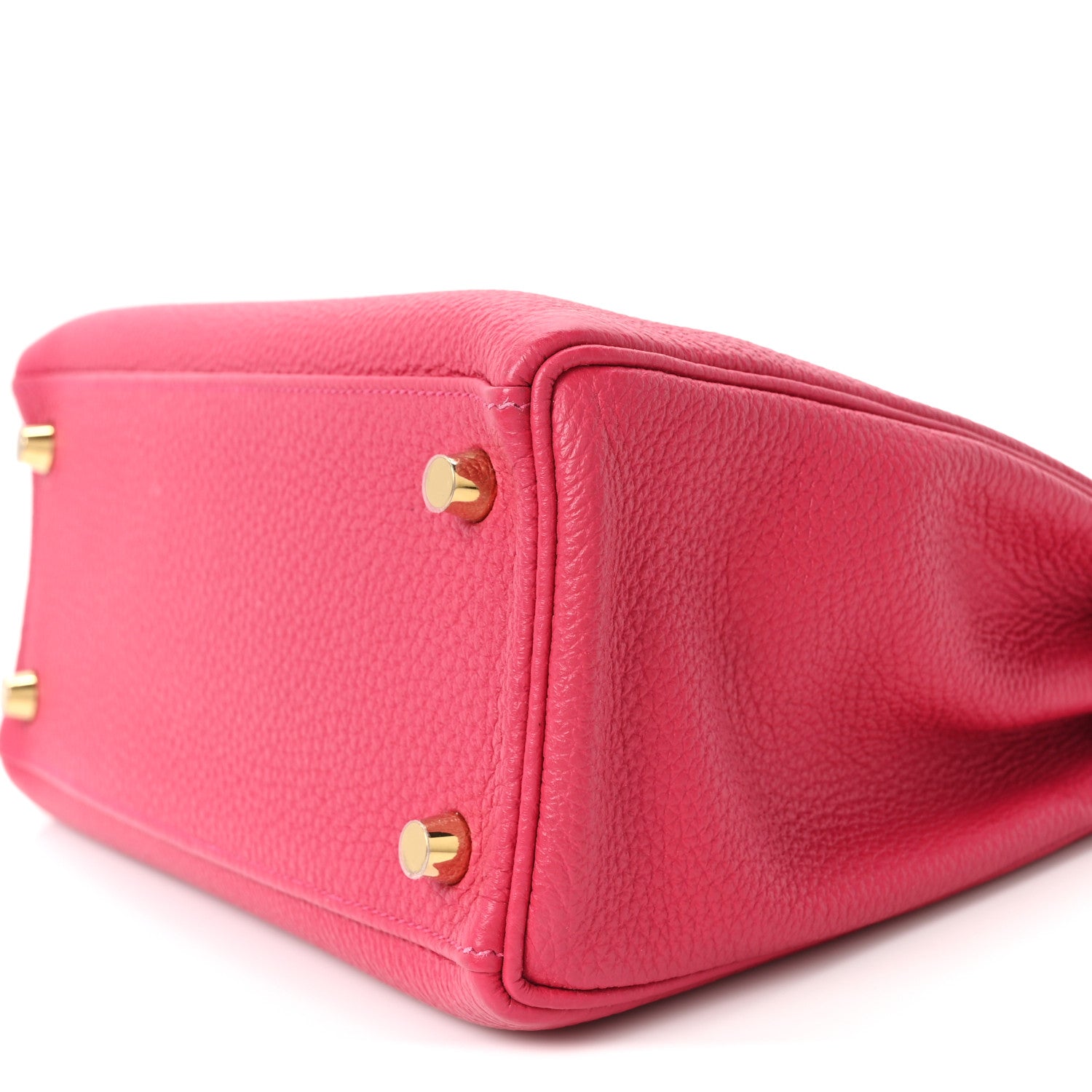 HERMES KELLY 25 RETOURNE FRAMBOISE TOGO GOLD HARDWARE