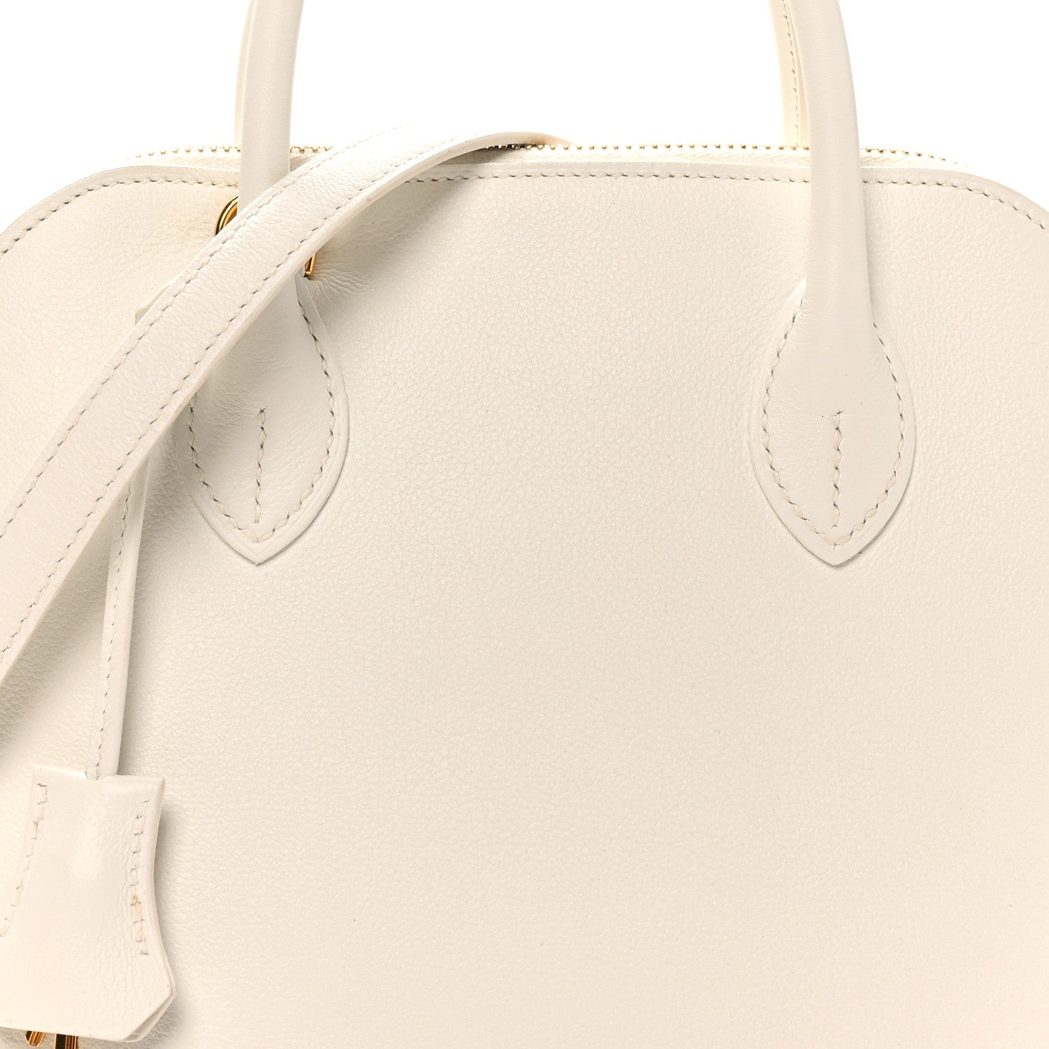 HERMES BOLIDE 1923 25 NEW WHITE EVERCOLOR SILVER HARDWARE