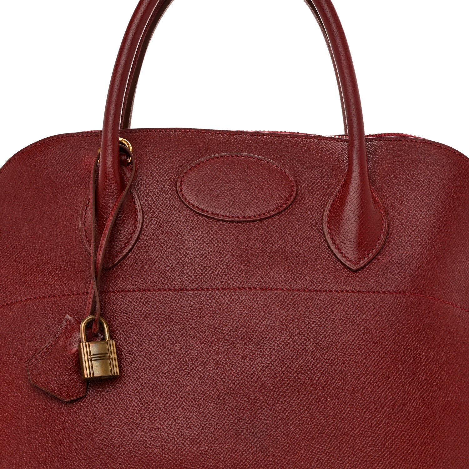 HERMES BOLIDE 35 ROUGE H COURCHEVEL GOLD HARDWARE