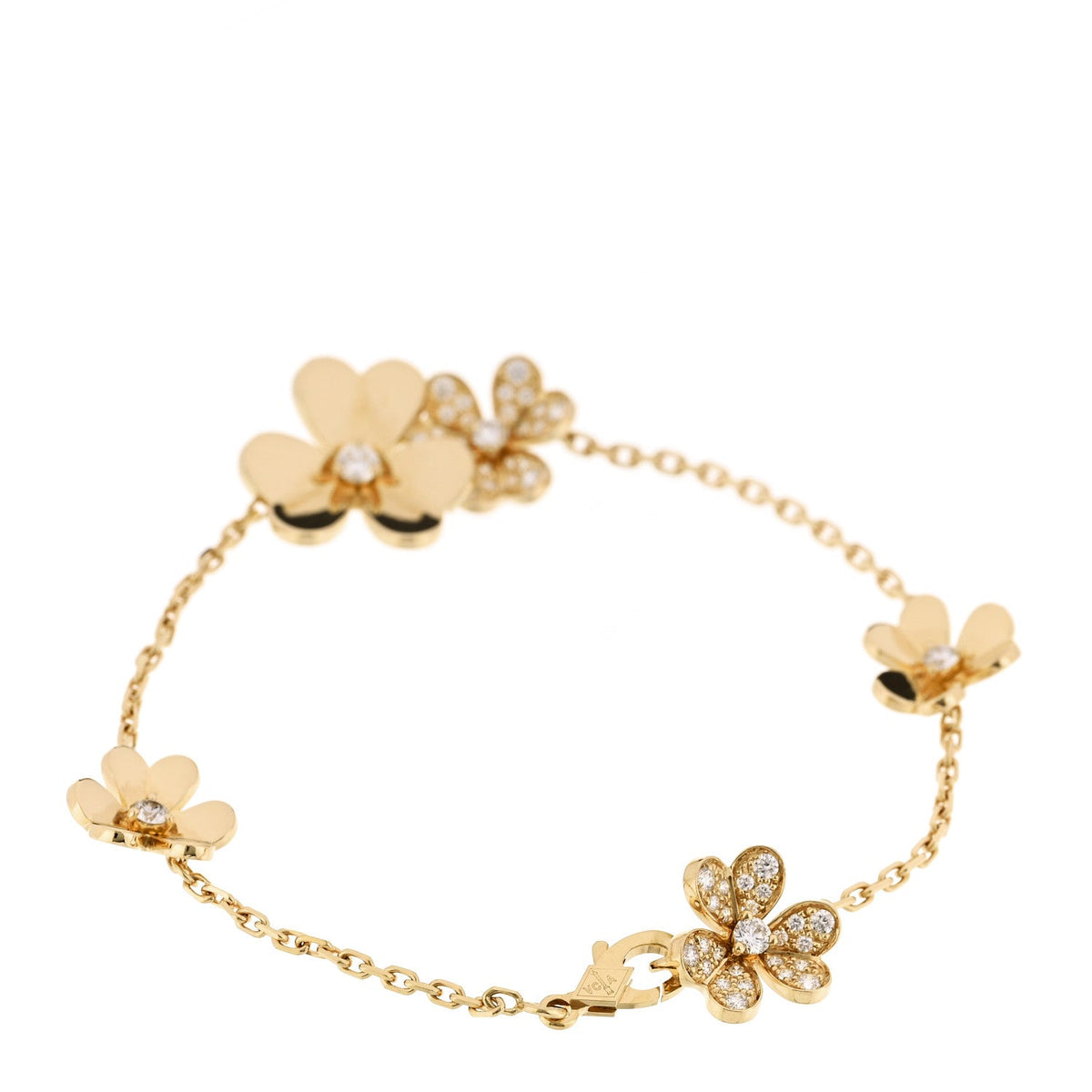 Van Cleef & Arpels Frivole bracelet, diamonds, 18K yellow gold