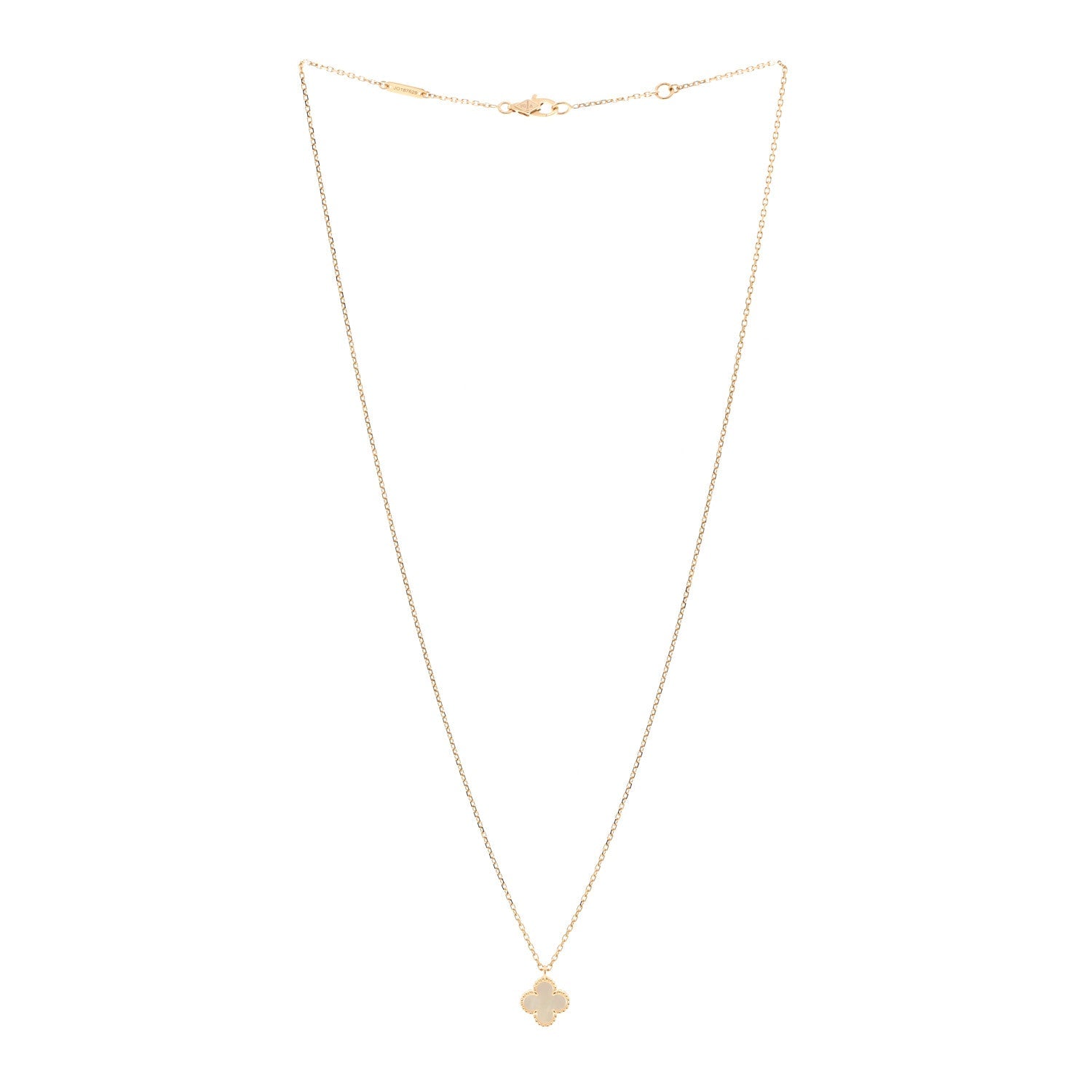 ヴァンクリーフ&アーペル スウィートアルハンブラ ペンダントネックレス マザーオブパール 18K イエローゴールド VAN CLEEF & ARPELS SWEET ALHAMBRA PENDANT NECKLACE MOTHER OF PEARL 18K YELLOW GOLD