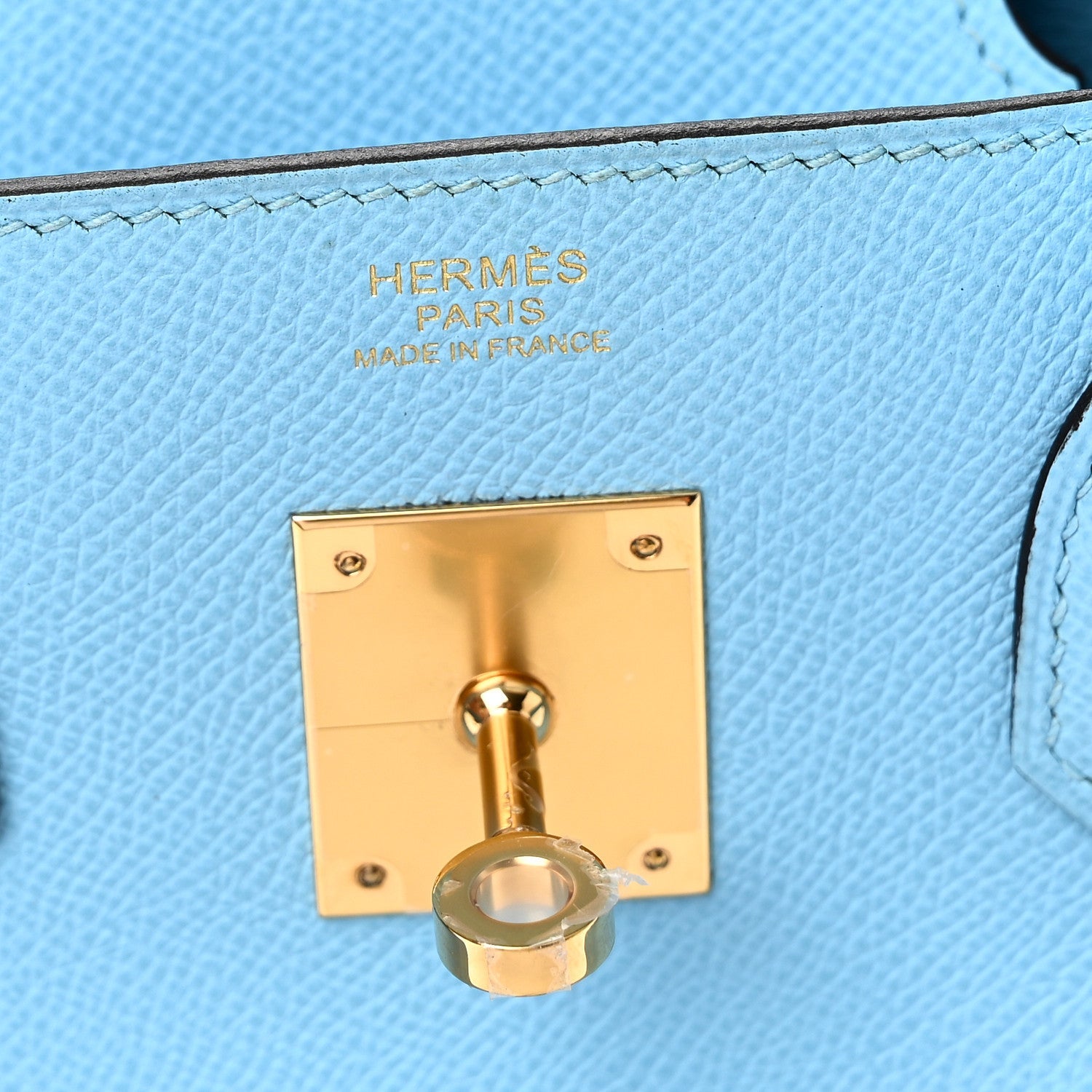 HERMES BIRKIN 30 CELESTE EPSOM GOLD HARDWARE