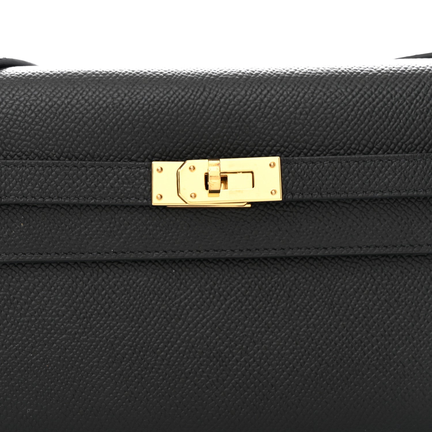 HERMES KELLY TO GO WALLET BLACK EPSOM GOLD HARDWARE
