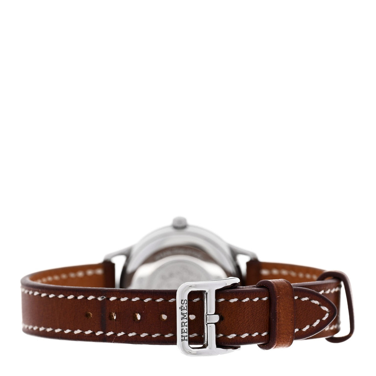 Hermes Slim D'Hermes 25MM Quartz Watch Fauve Barenia Stainless Steel