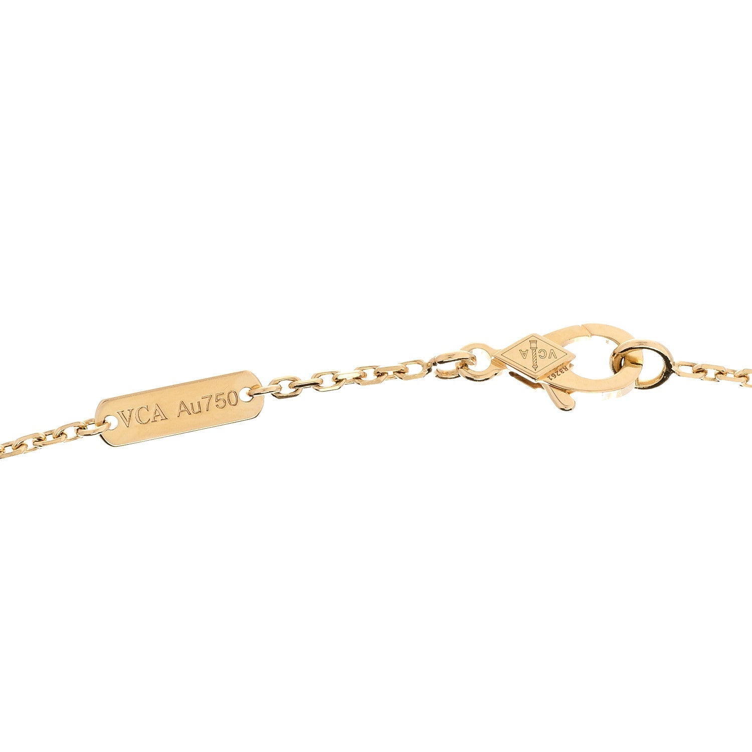 VAN CLEEF 18Kイエローゴールド マザーオブパール ヴィンテージ アルハンブラ ペンダントネックレス