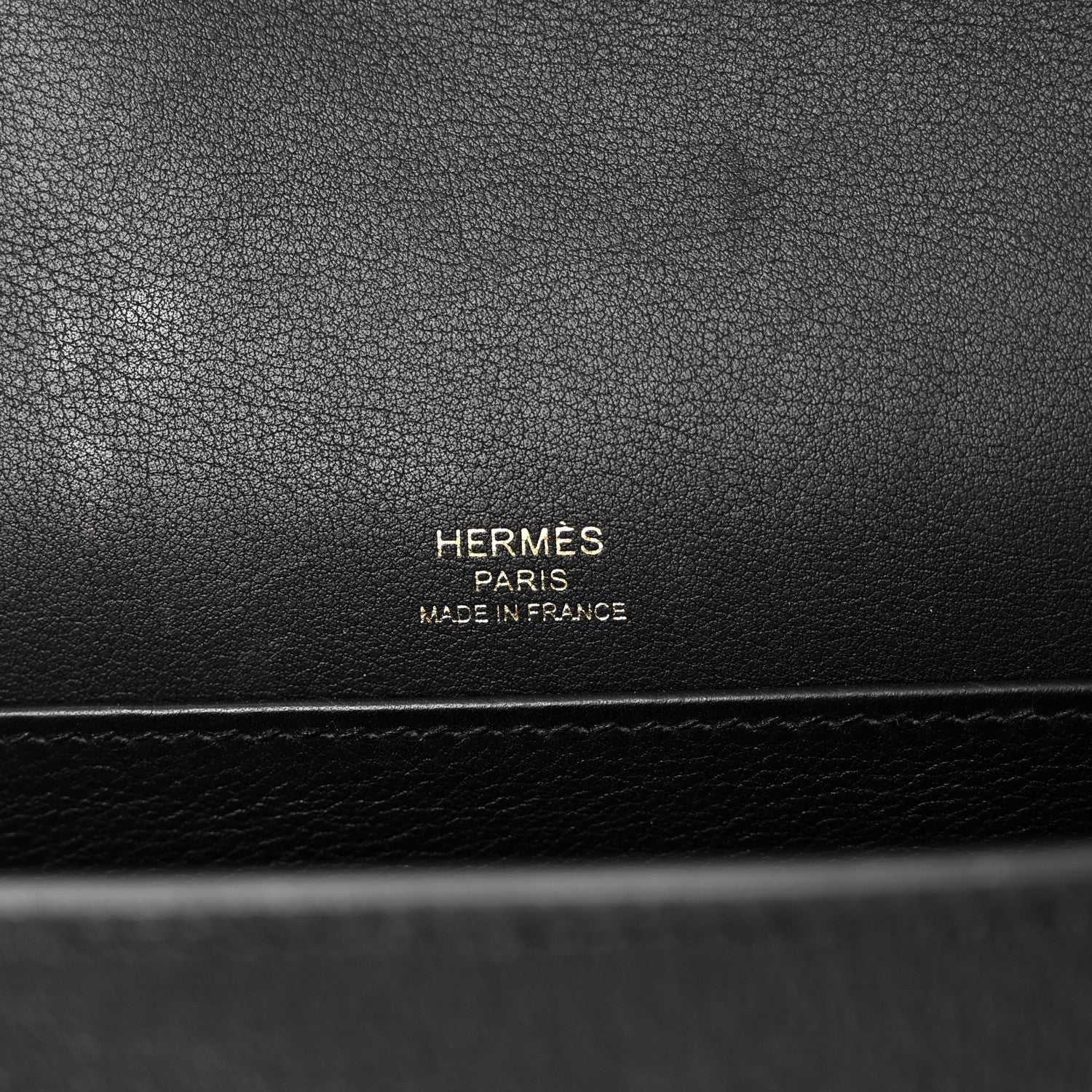 HERMES GETA BLACK CHEVRE MYSORE GOLD HARDWARE
