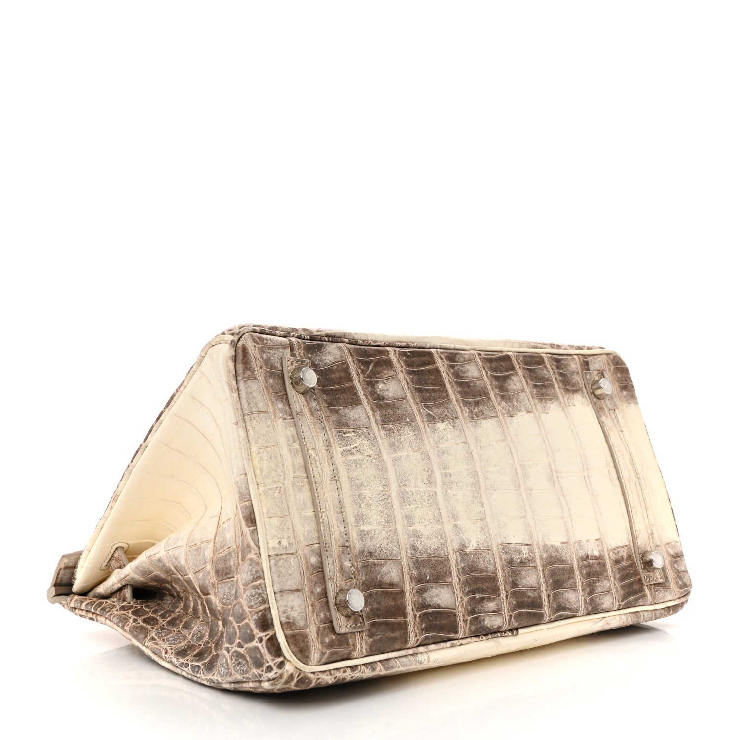 HERMES HIMALAYA BIRKIN 30 BLANC MATTE NILOTICUS CROCODILE SILVER HARDWARE