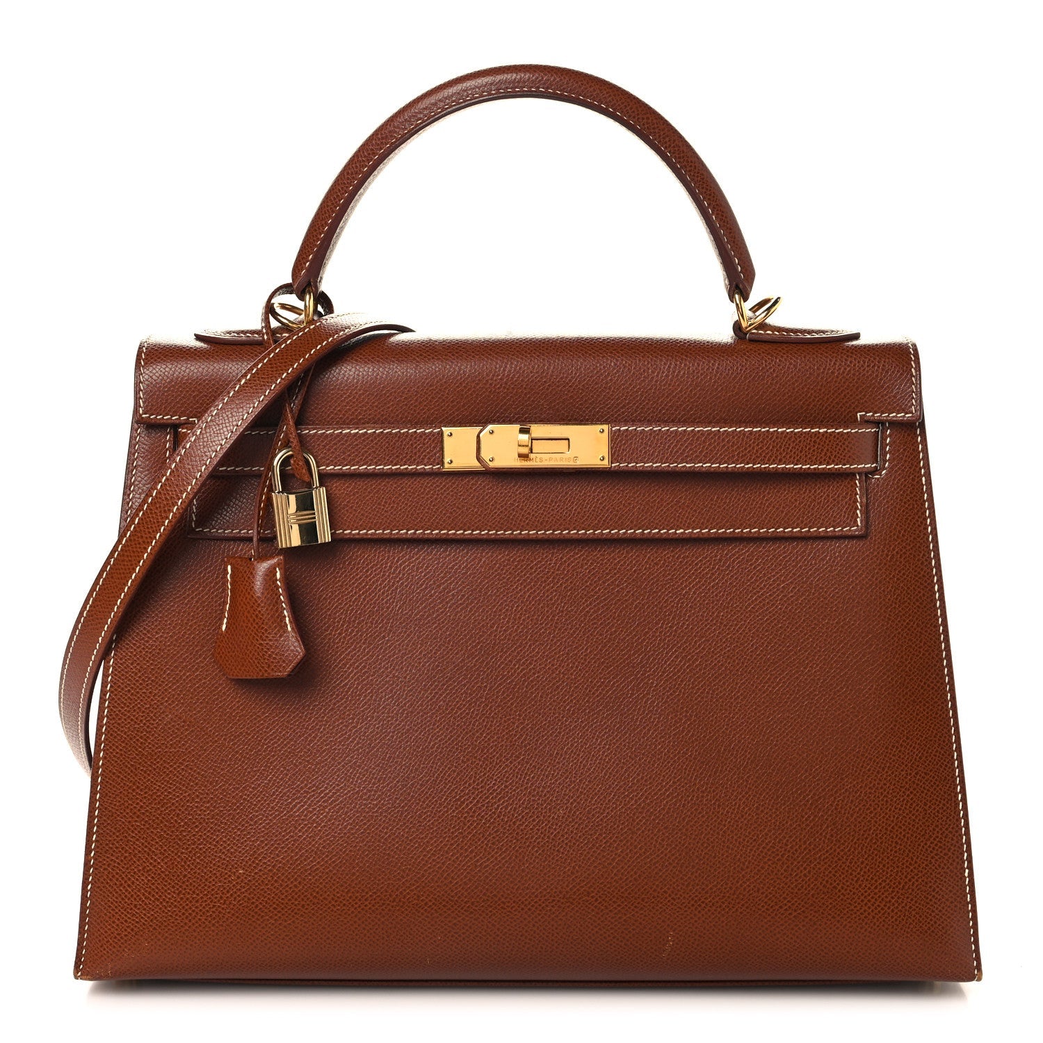 エルメス ケリー32 外縫い Noisette クシュベル ゴールド金具 HERMES KELLY32 SELLIER NOISETTE COURCHEVEL GOLD HARDWARE