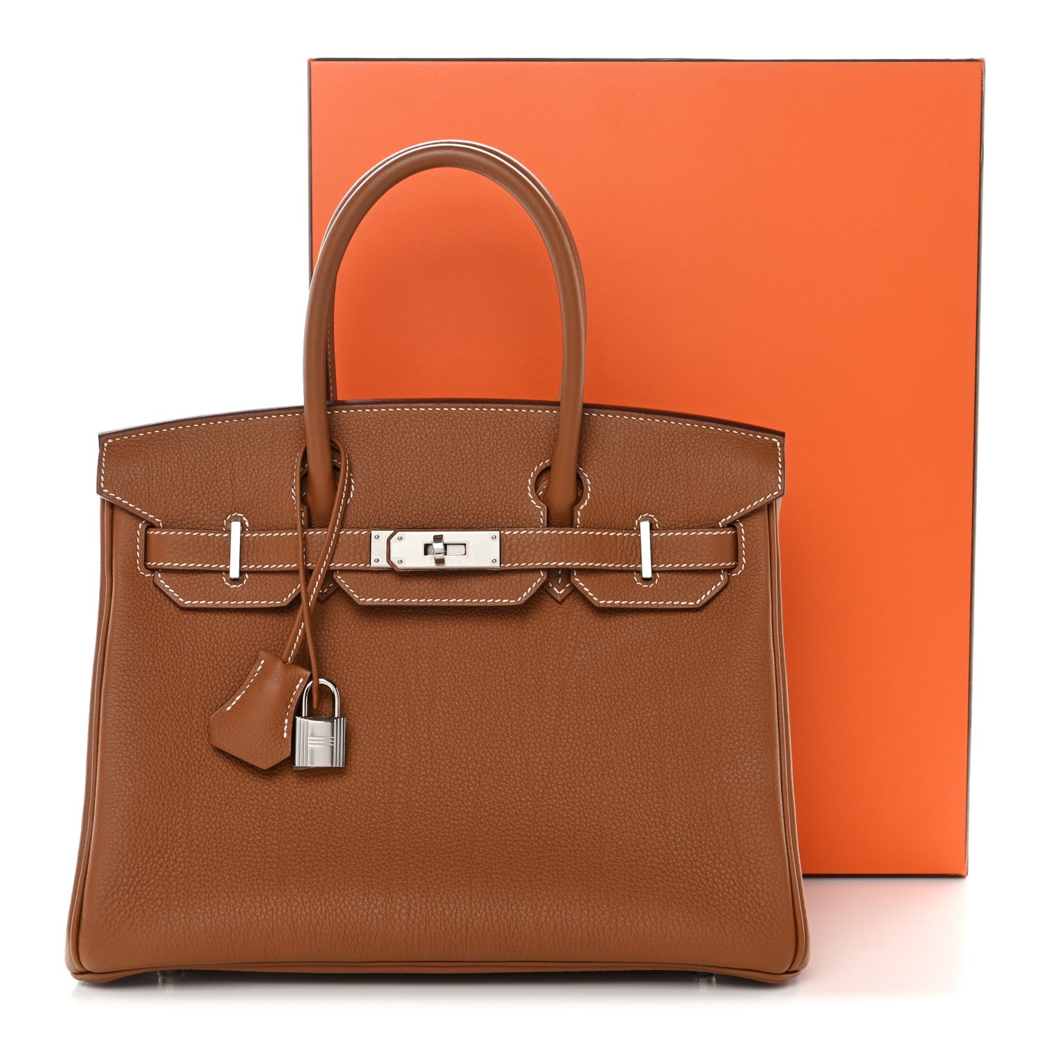 HERMES BIRKIN 30 GOLD TOGO SILVER HARDWARE