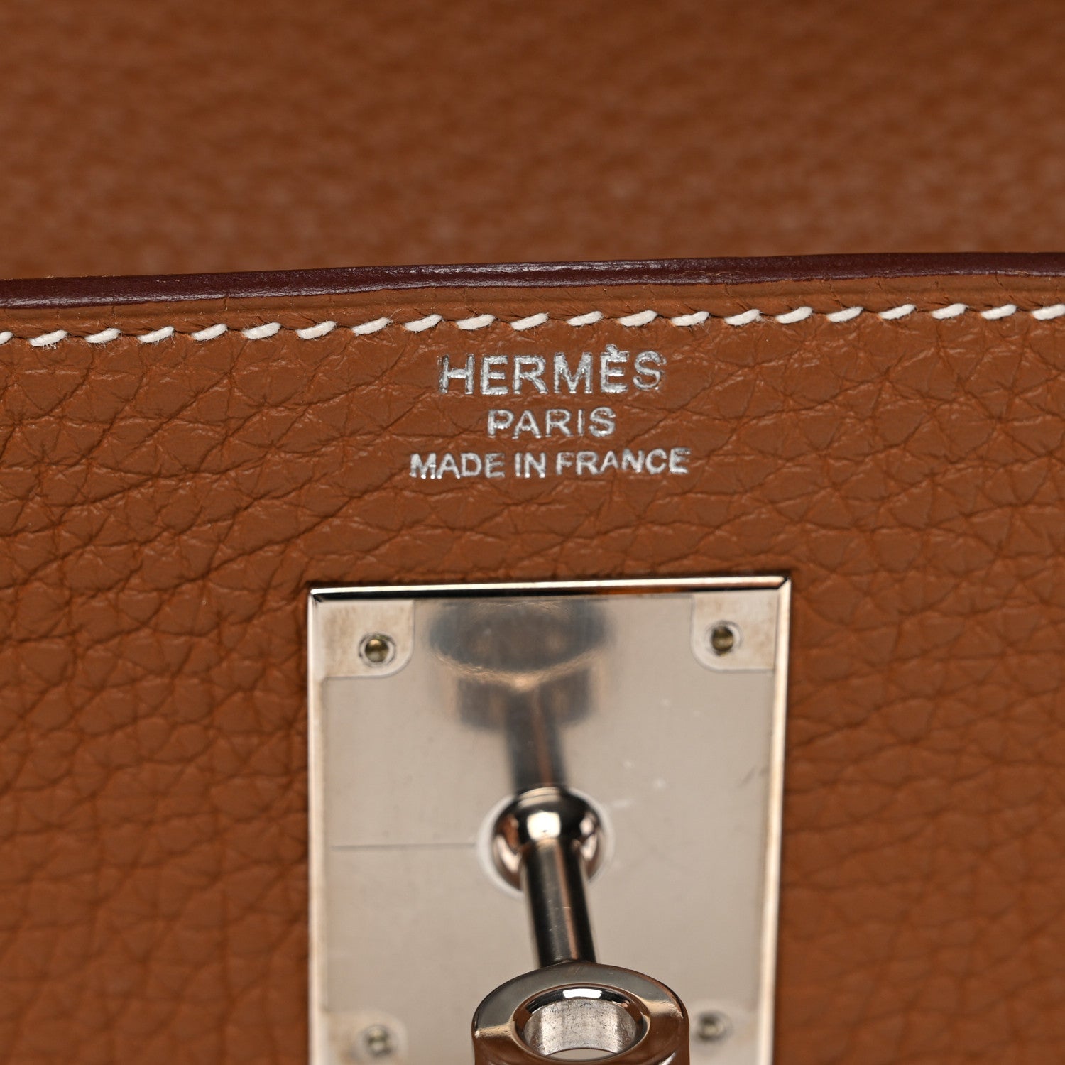 HERMES KELLY 28 RETOURNE GOLD TOGO SILVER HARDWARE