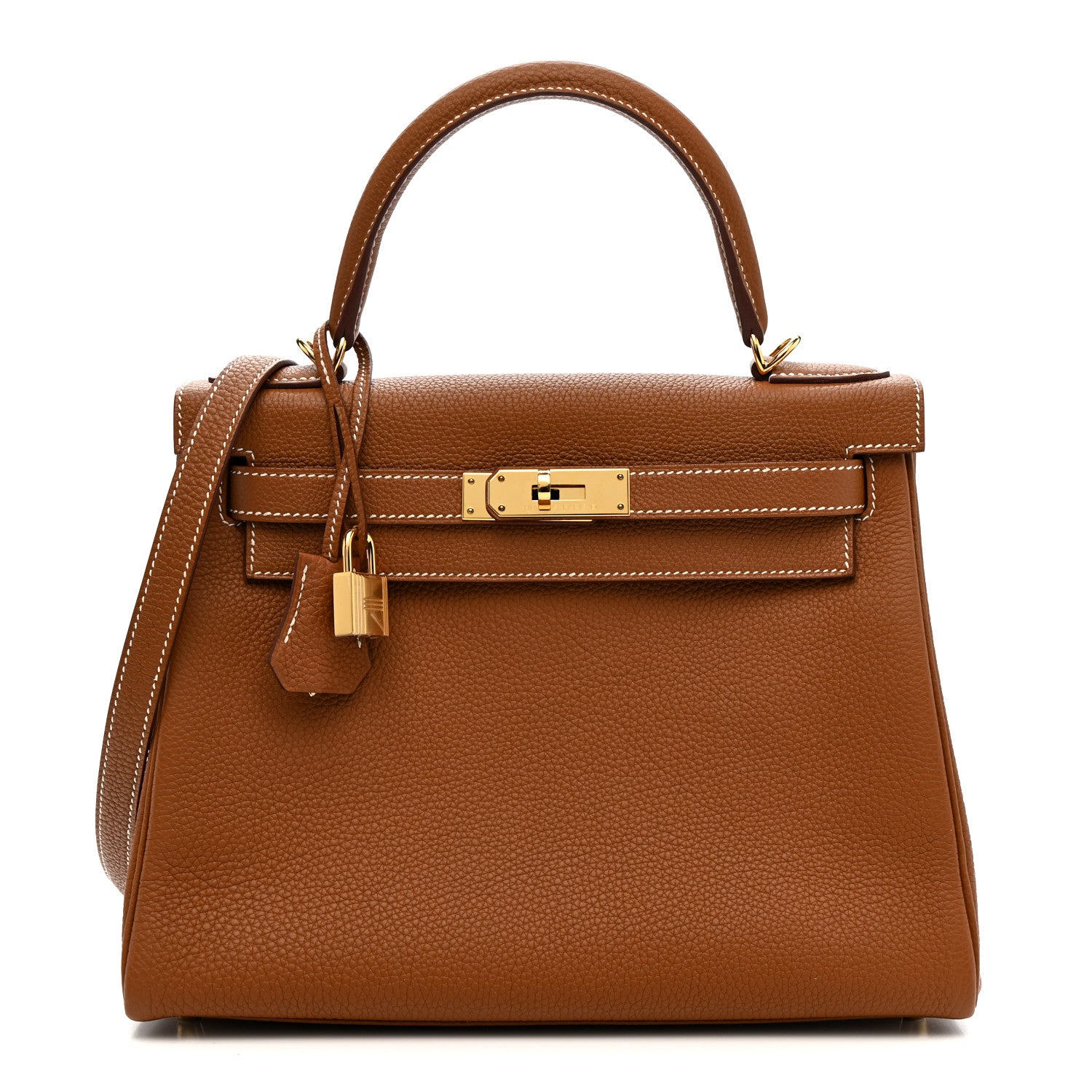 HERMES KELLY 28 RETOURNE GOLD TOGO GOLD HARDWARE