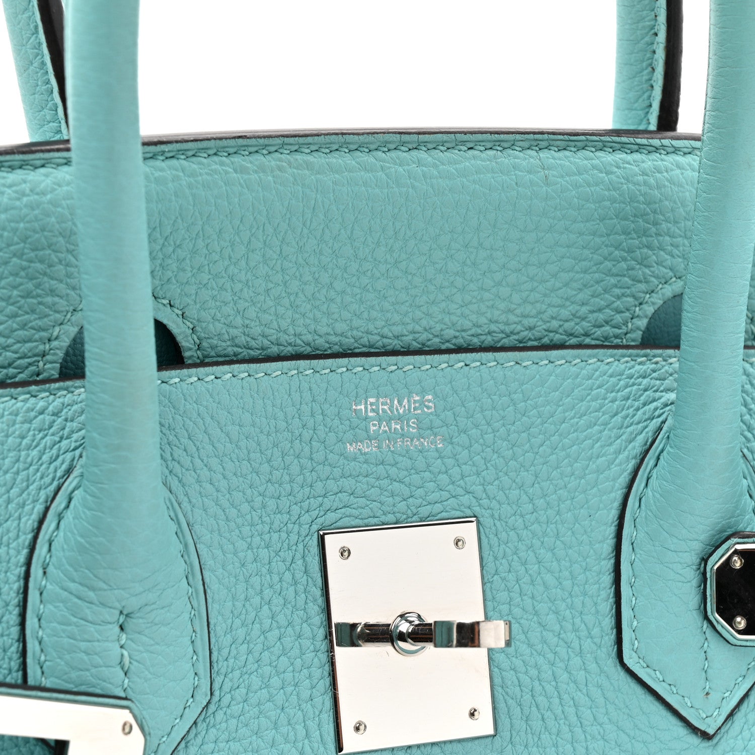 HERMES BIRKIN 30 BLEU ATOLL TOGO SILVER HARDWARE