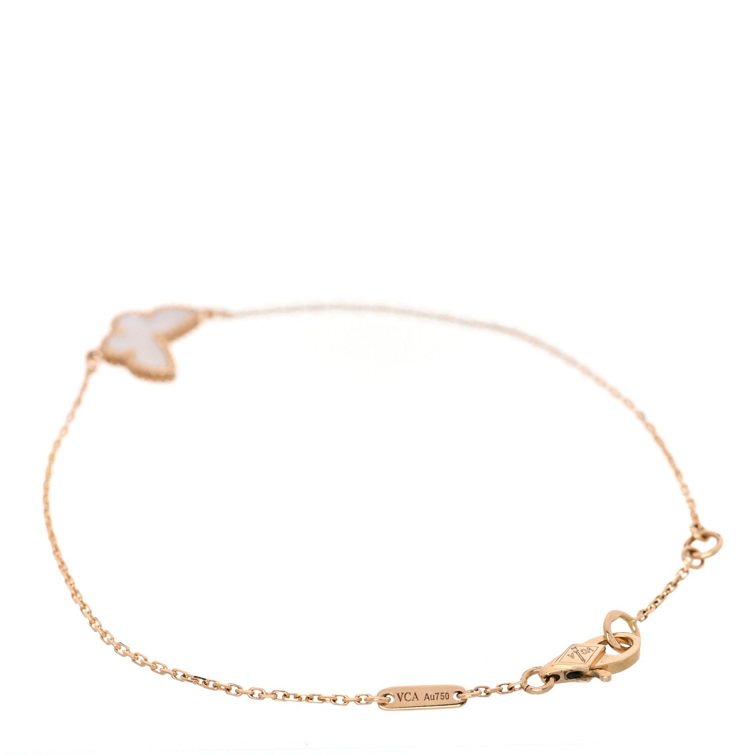 Van Cleef & Arpels Sweet Alhambra Bracelet White Mother-of-Pearl 18K Yellow Gold