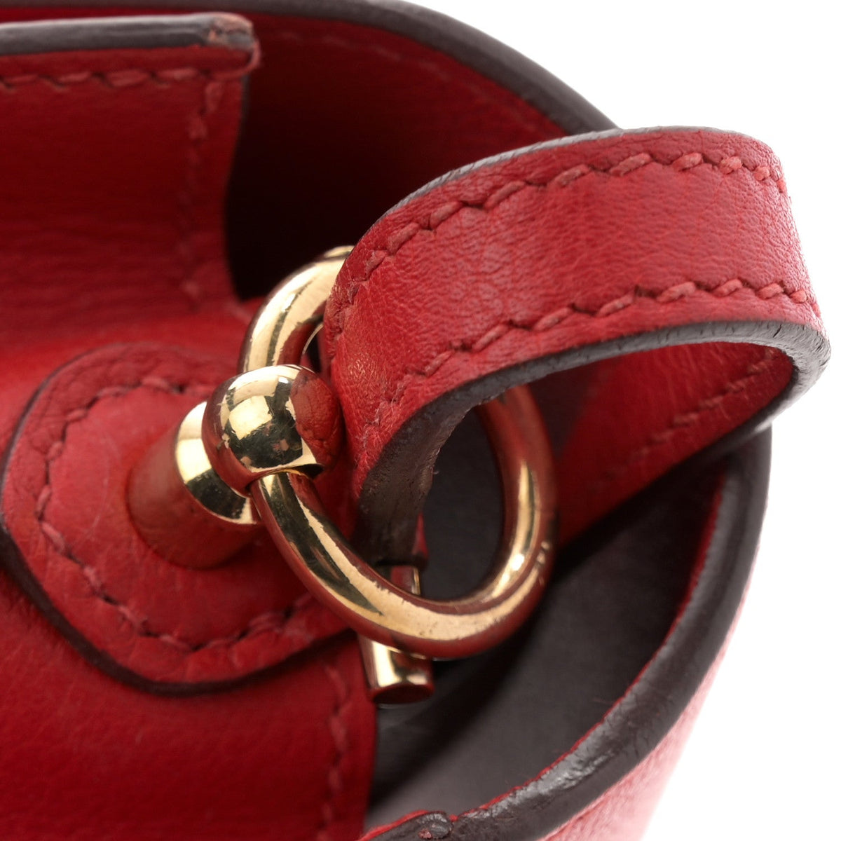 エルメス ミニルリ Rouge Casaque エバーカラー シルバー金具 HERMES ROULIS ROUGE CASAQUE EVERCOLOR SILVER HARDWARE