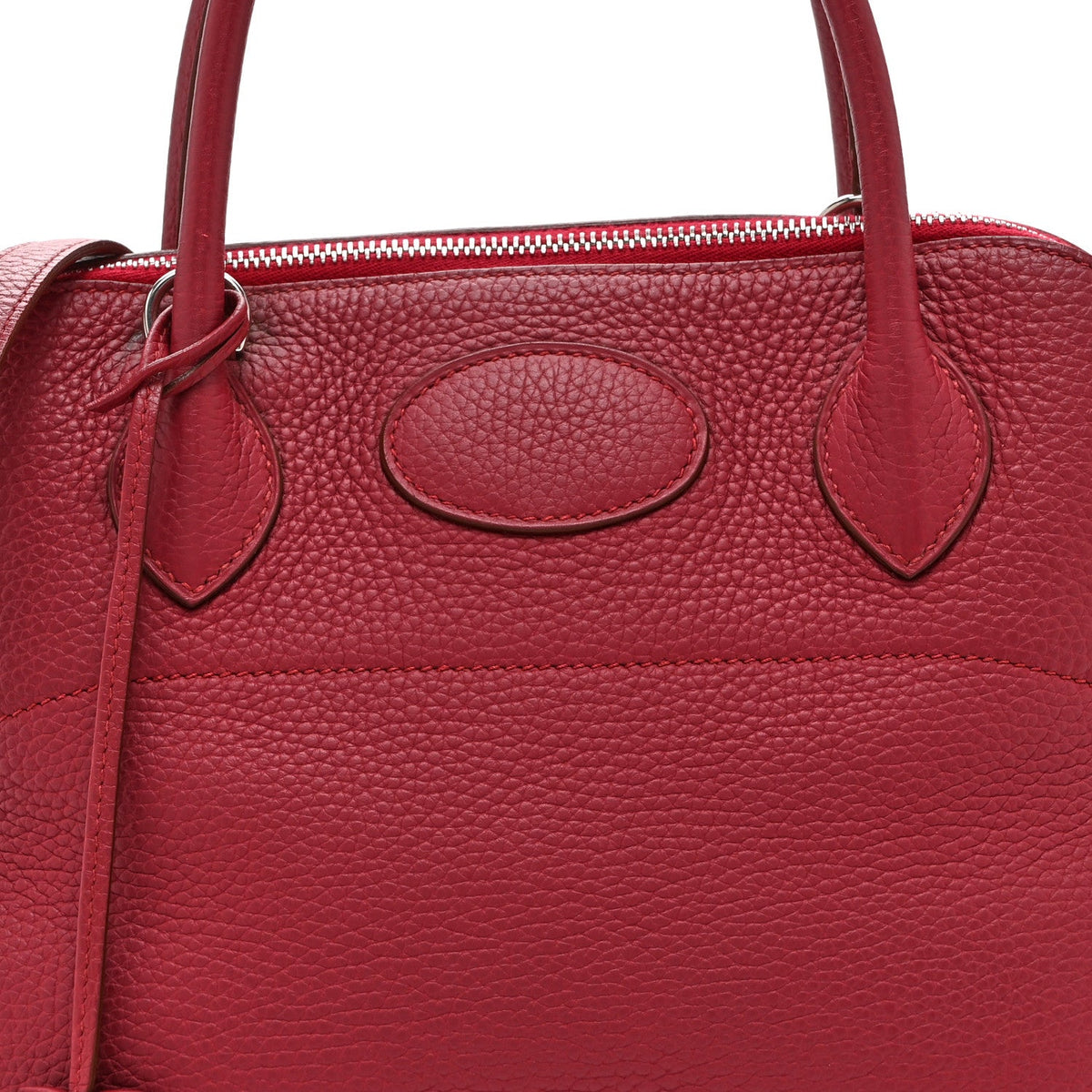 Hermès Bolide 31 Rubis Taurillon Clemence Silver Hardware