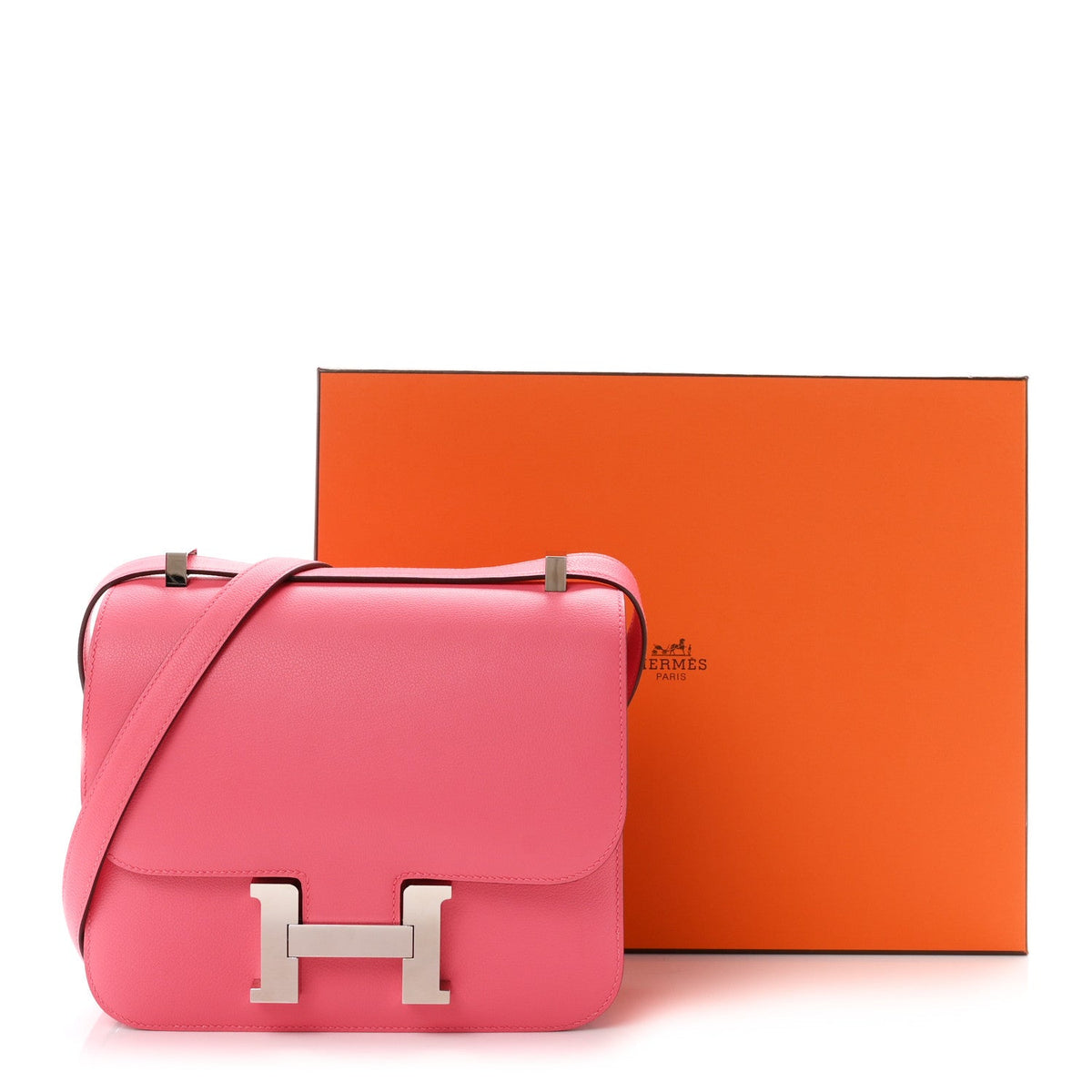 エルメス コンスタンス 24 Rose Azalee エバーカラー シルバー金具 HERMES CONSTANCE 24 ROSE AZALEE EVERCOLOR SILVER HARDWARE