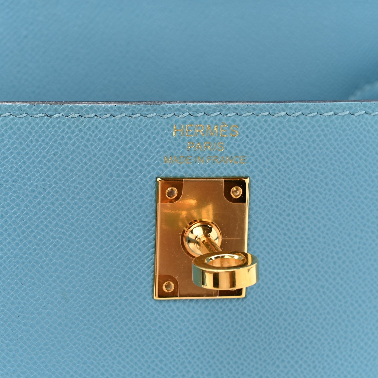 HERMES KELLY 25 SELLIER BLEU DU NORD MADAME CALFSKIN GOLD HARDWARE