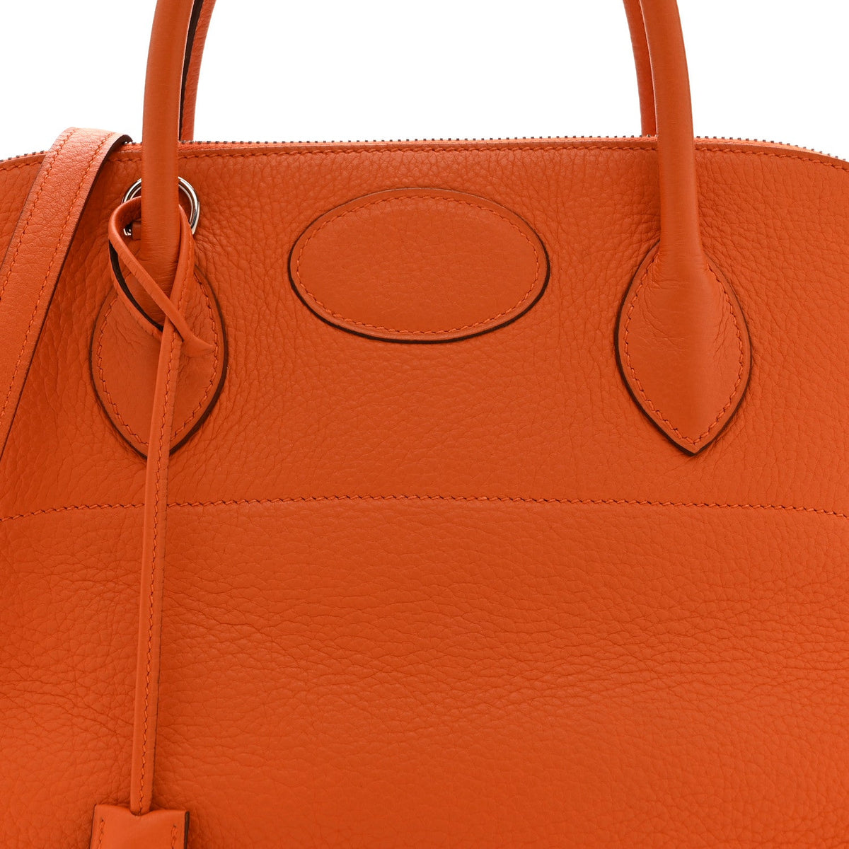 Hermès Bolide 35 Orange Taurillon Clemence Silver Hardware