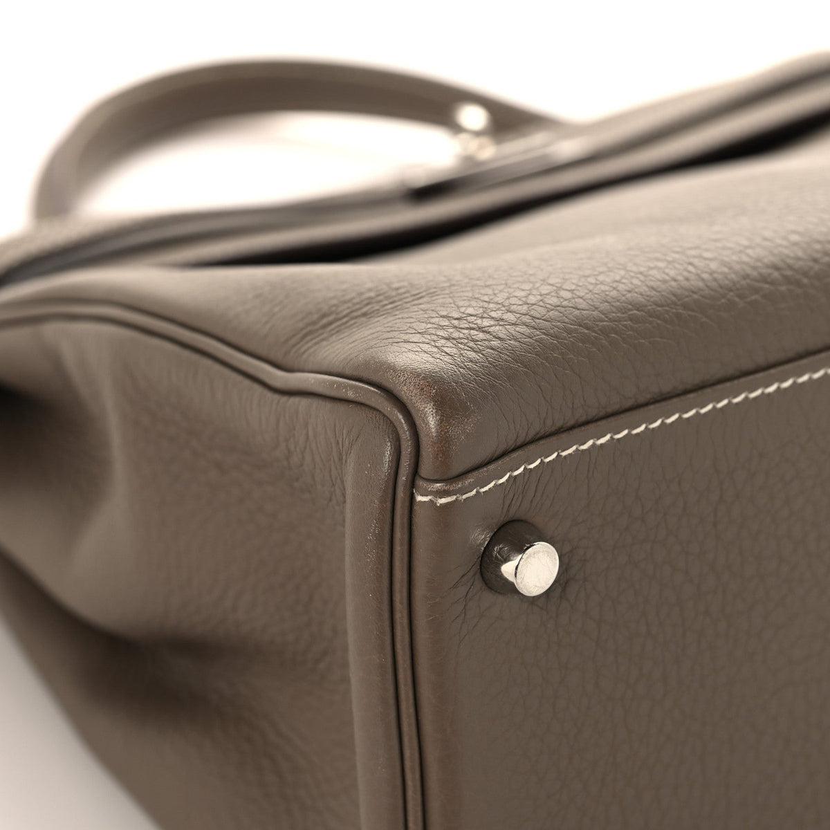 Hermes Kelly 35 Retourne Etoupe Taurillon Clemence Silver Hardware