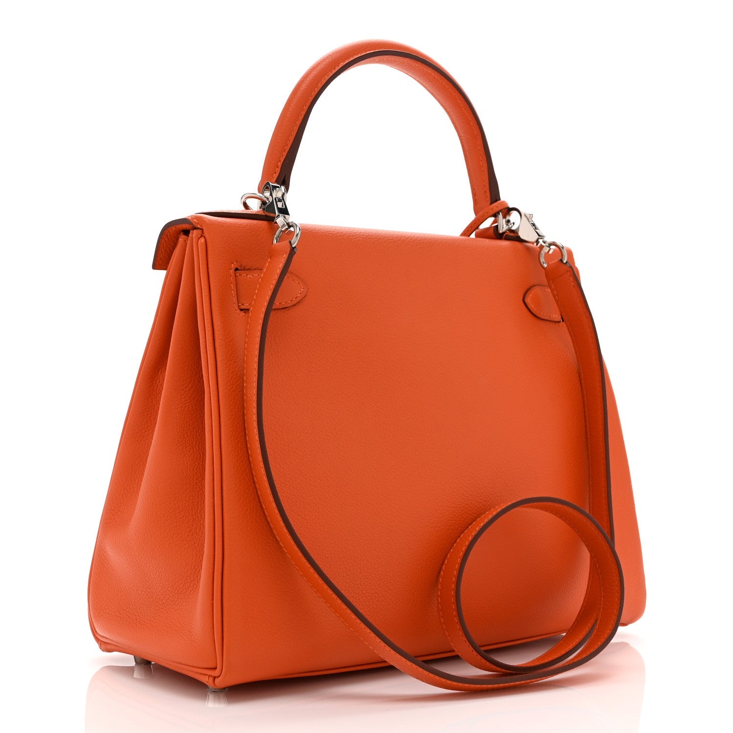 エルメス ケリー 28 内縫い Capucine エバーカラー シルバー金具 HERMES KELLY 28 RETOURNE CAPUCINE EVERCOLOR SILVER HARDWARE