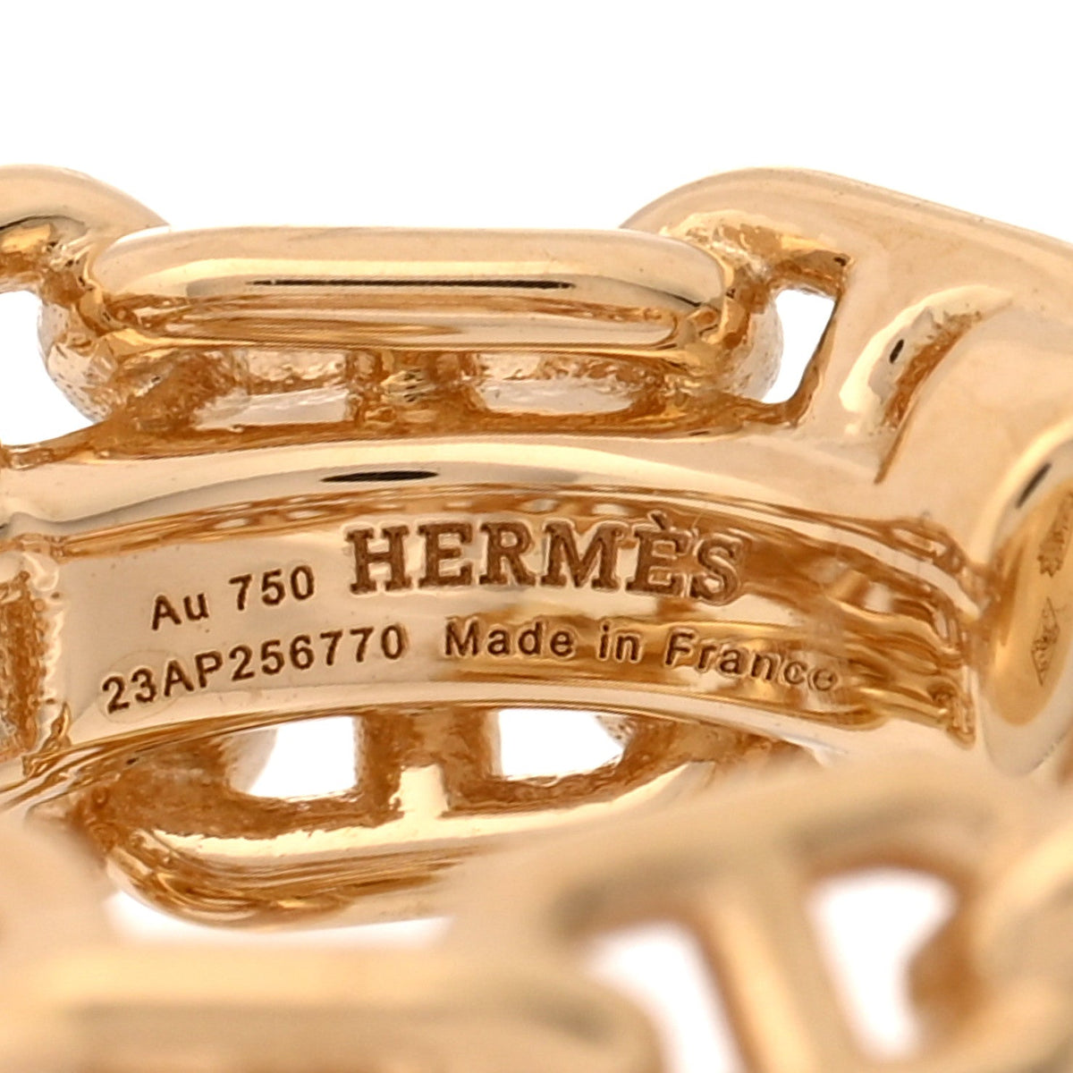エルメス シェーヌダンクル ピアス 18K イエローゴールド HERMES CHAINE D'ANCRE EARRINGS 18K YELLOW GOLD