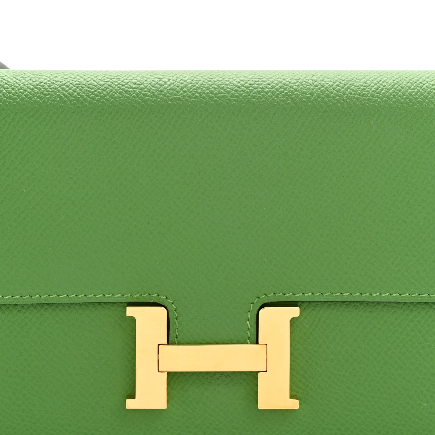 HERMES CONSTANCE TO GO WALLET VERT YUCCA EPSOM GOLD HARDWARE