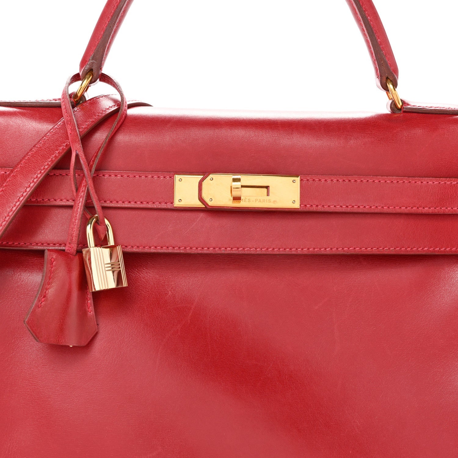 エルメス ケリー32 内縫い Rouge Casaque ボックス ゴールド金具 HERMES KELLY32 RETOURNE ROUGE CASAQUE BOX GOLD HARDWARE