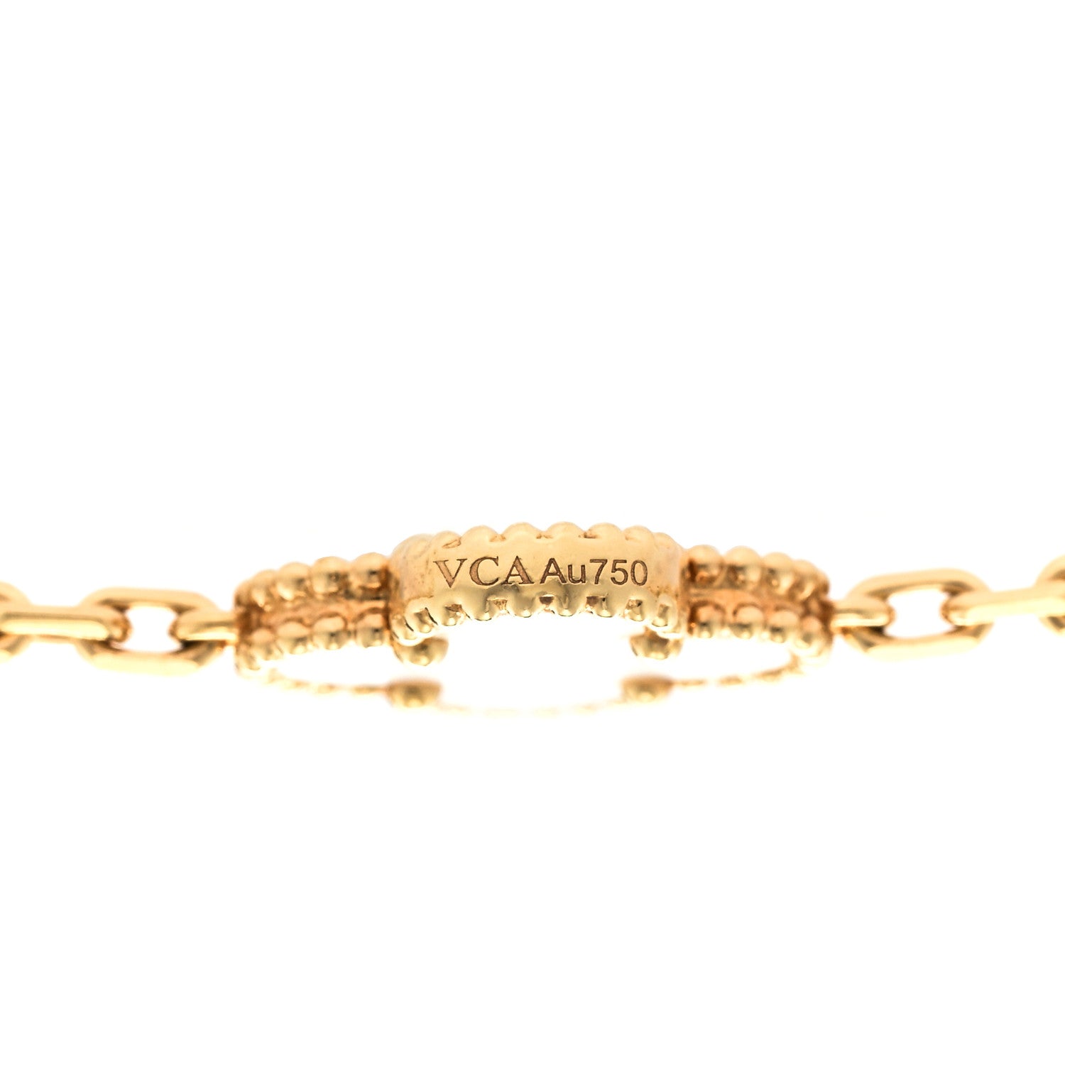 Van Cleef & Arpels 18K Yellow Gold Mother-of-Pearl 20-Motif Vintage Alhambra Necklace