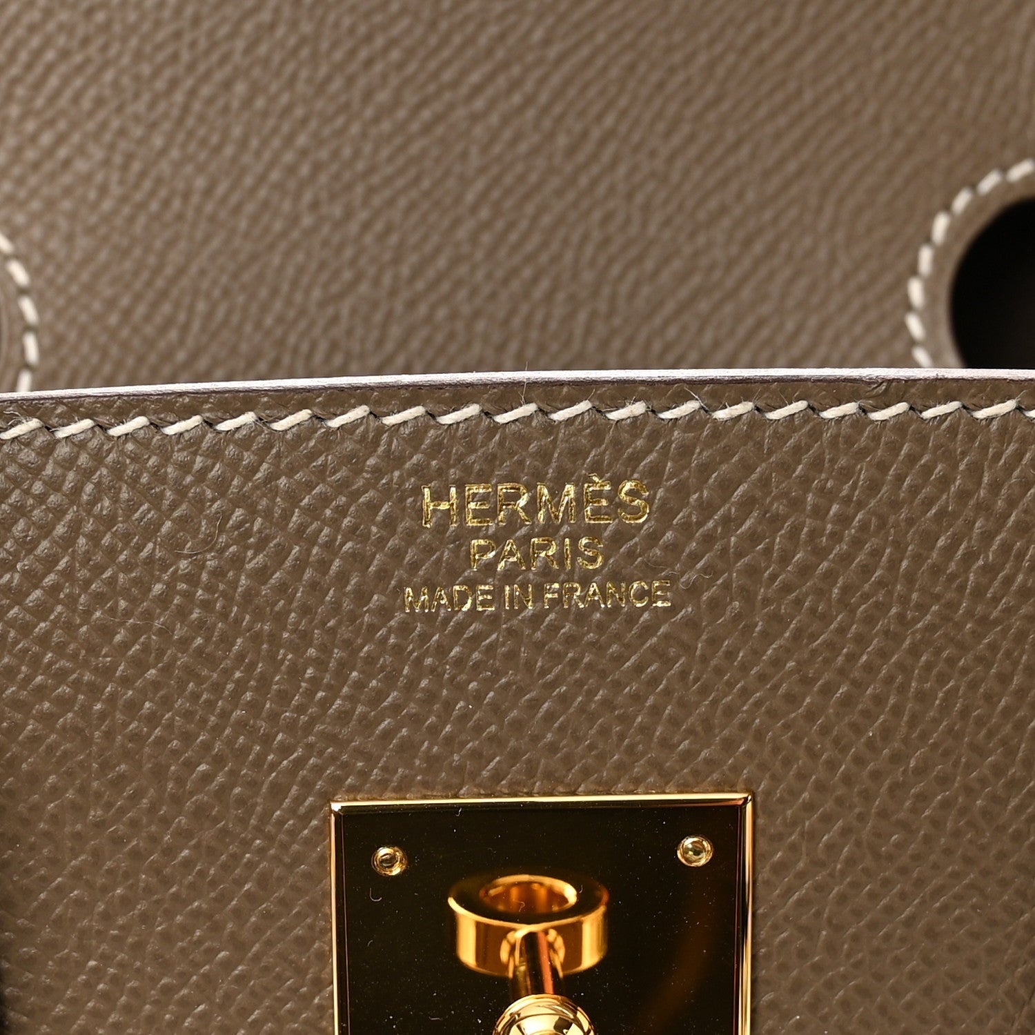 HERMES BIRKIN 30 SELLIER ETOUPE EPSOM GOLD HARDWARE