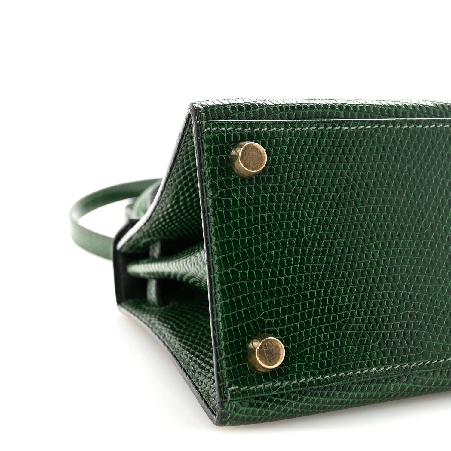 エルメス ミニケリー 20 外縫い Vert Moyen リザード ゴールド金具 HERMES MINI KELLY 20 SELLIER VERT MOYEN LIZARD GOLD HARDWARE