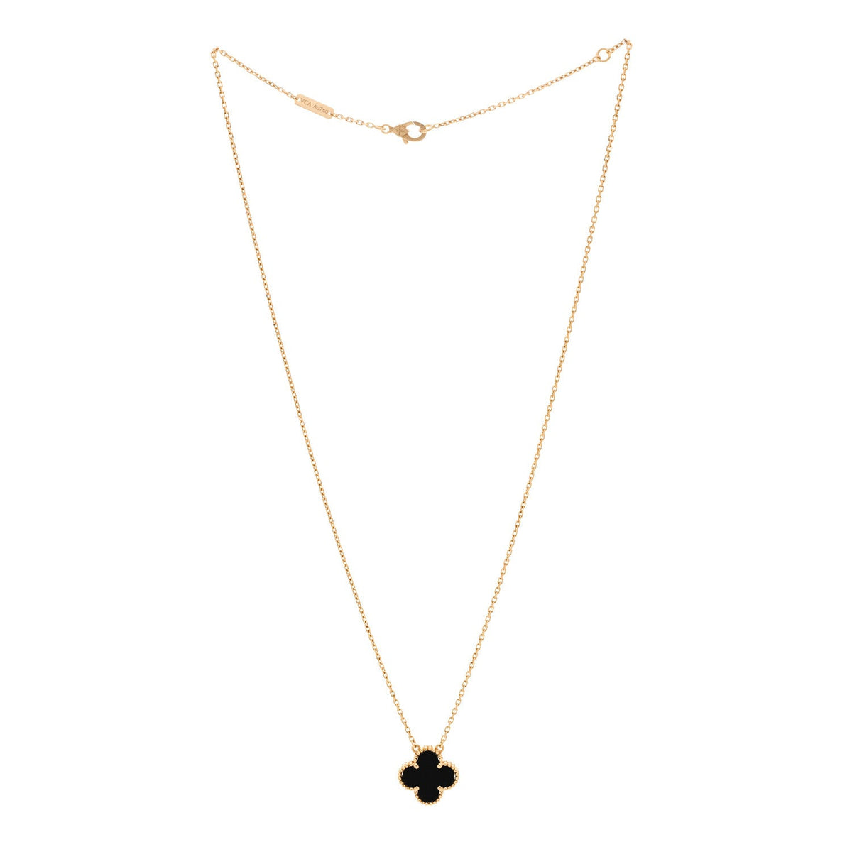 ヴァンクリーフ&アーペル ヴィンテージアルハンブラ ペンダントネックレス ブラックオニキス 18K イエローゴールド VAN CLEEF & ARPELS VINTAGE ALHAMBRA PENDANT NECKLACE BLACK ONYX 18K YELLOW GOLD