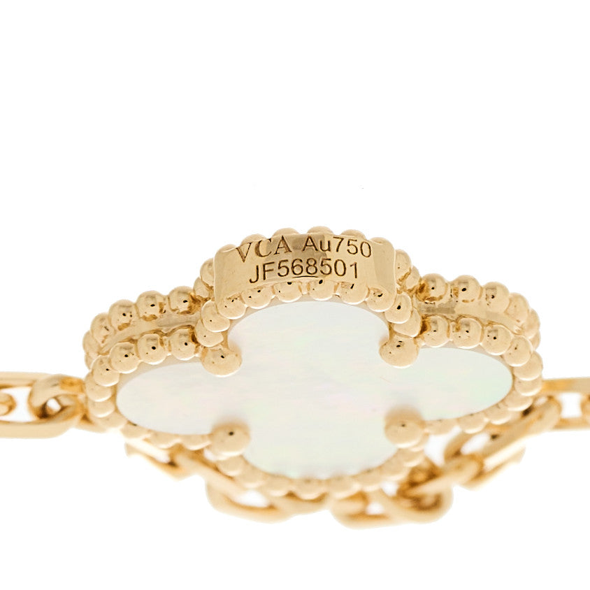 ヴァンクリーフ&アーペル ラッキーアルハンブラ 4モチーフ ブレスレット マルチカラー 18K イエローゴールド VAN CLEEF & ARPELS LUCKY ALHAMBRA 4 MOTIFS BRACELET MULTICOLOR 18K YELLOW GOLD