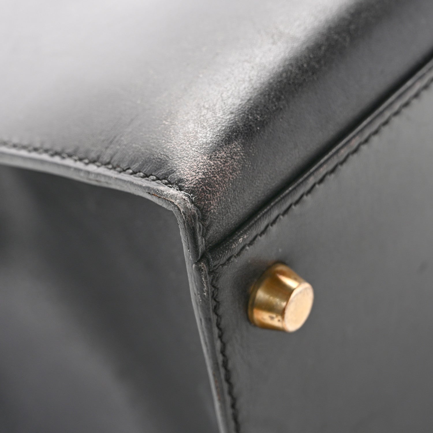エルメス ケリー35 外縫い Black ボックス ゴールド金具 HERMES KELLY35 SELLIER BLACK BOX GOLD HARDWARE