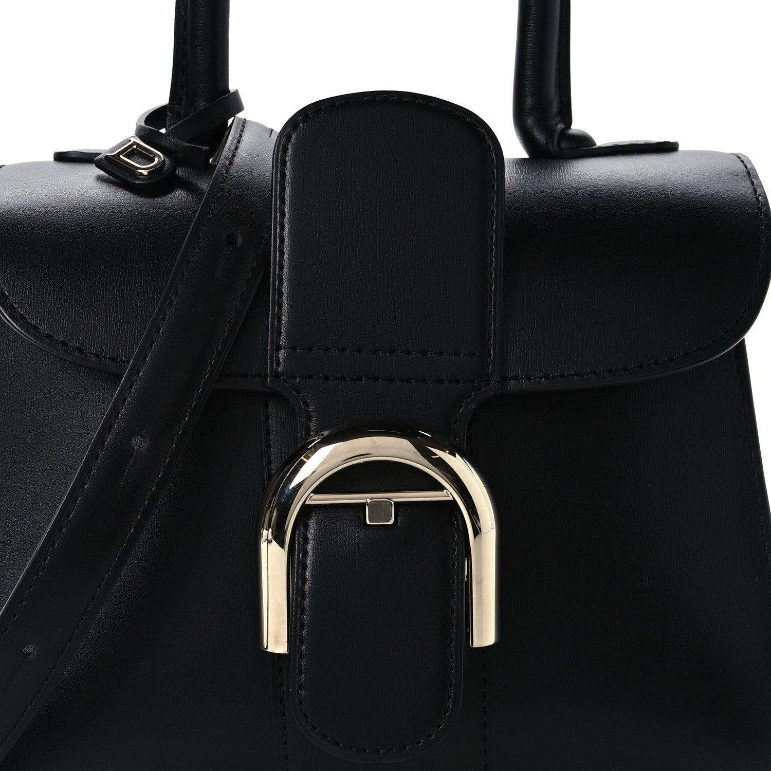 デルヴォー ブリヨン ミニ ショルダーバッグ Black ボックスカーフスキン シルバー金具 DELVAUX BRILLANT MINI SHOULDER BAG BLACK BOX CALFSKIN SILVER HARDWARE