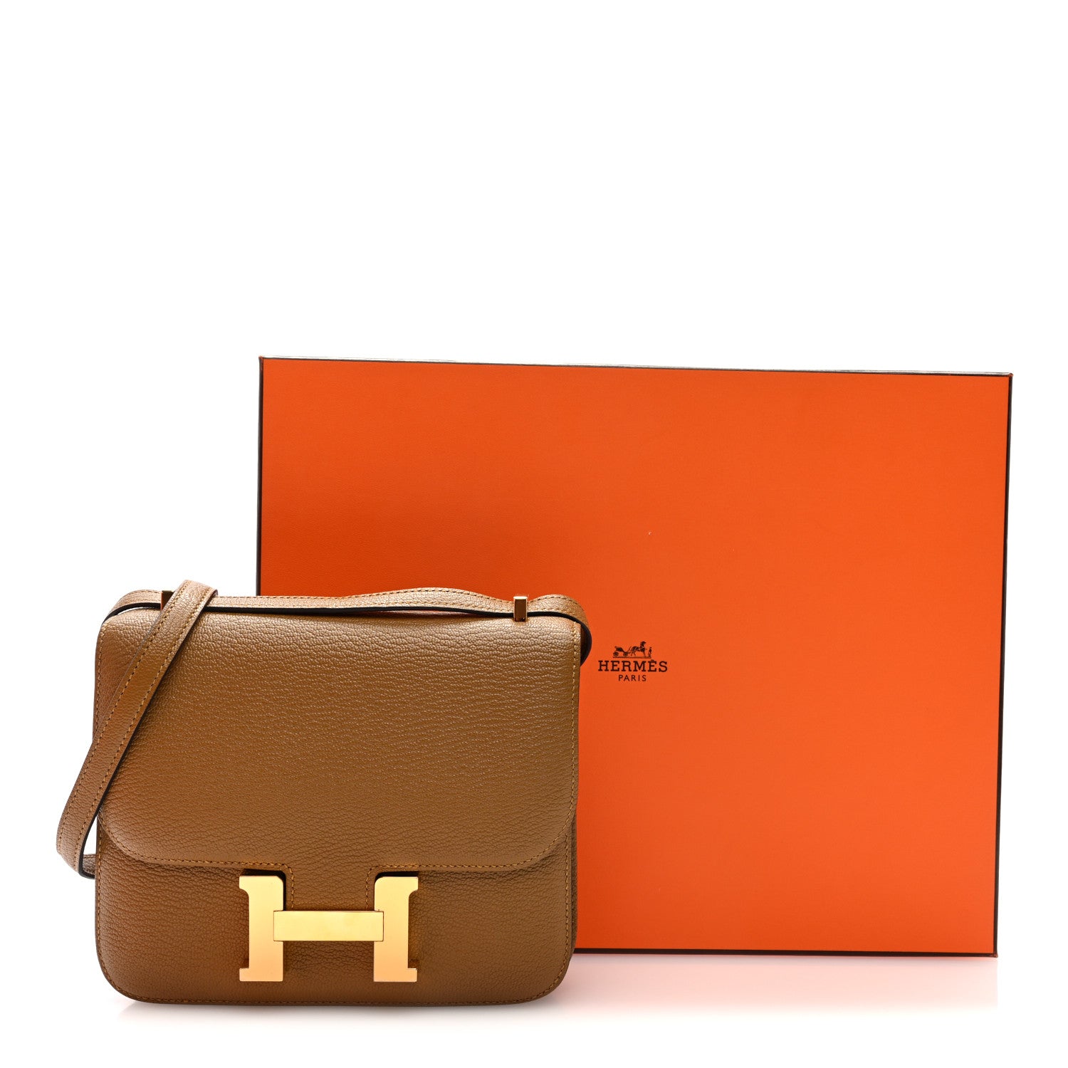 エルメス ミニコンスタンス 18 Kraft シェーブルミゾール ゴールド金具 HERMES MINI CONSTANCE 18 KRAFT CHEVRE MYSORE GOLD HARDWARE
