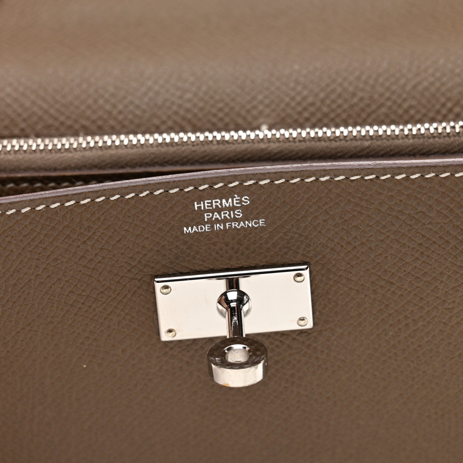 エルメス ケリートゥーゴー 長財布 Etoupe エプソン シルバー金具 HERMES KELLY TO GO WALLET ETOUPE EPSOM SILVER HARDWARE